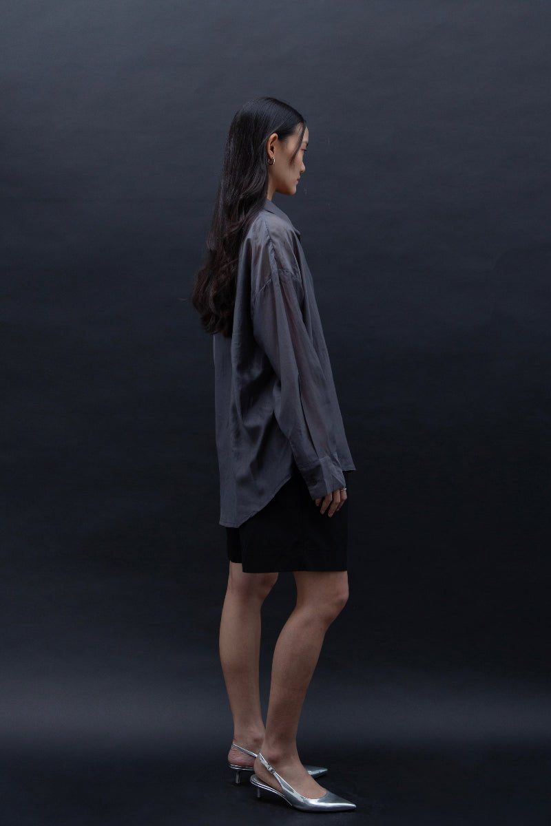 SAERO COLLECTIVE | Malgeun Tencel Shirt | Slate Grey