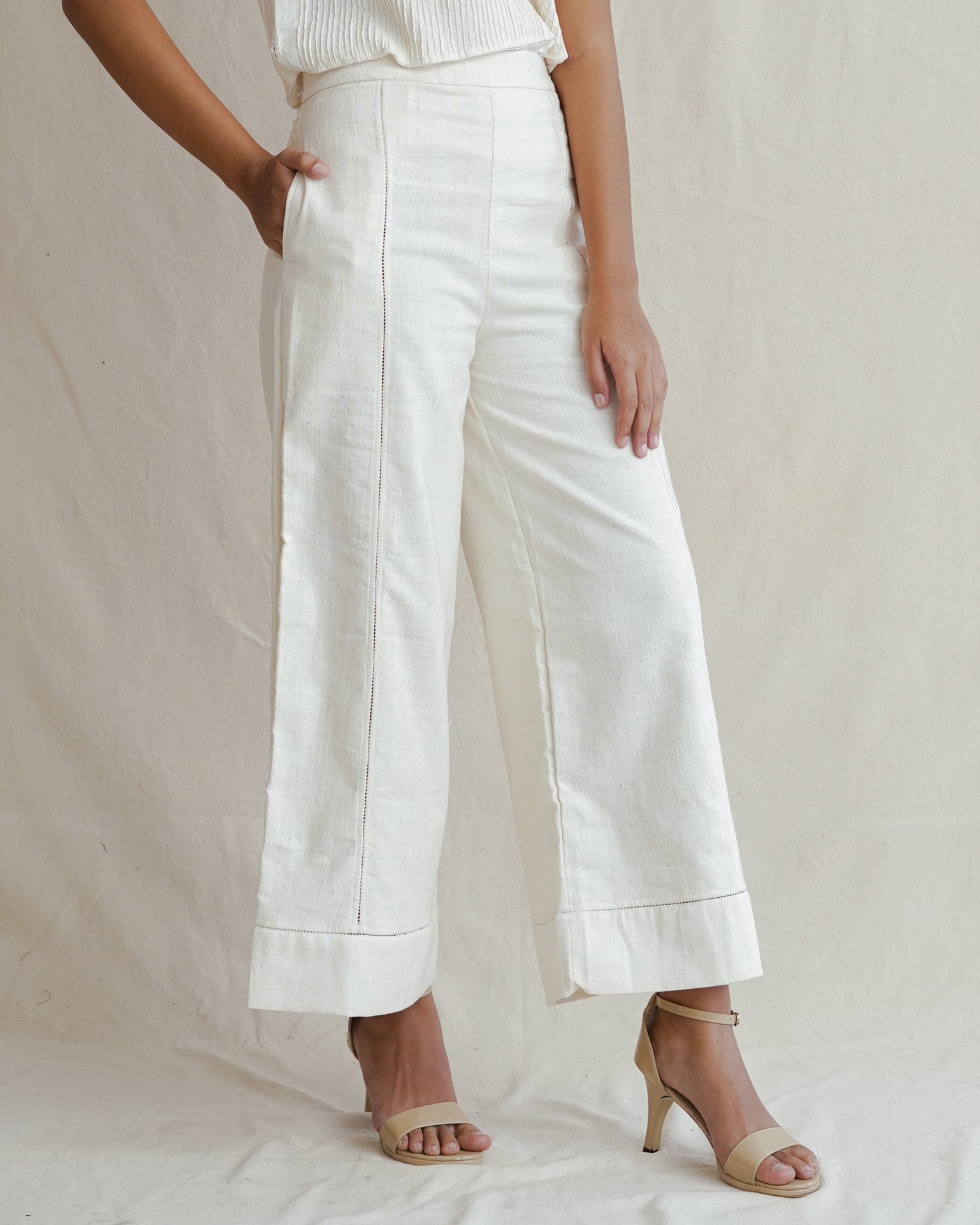 SUKKHA CITTA | KAPAS - Hemstitched Wide Leg Pants