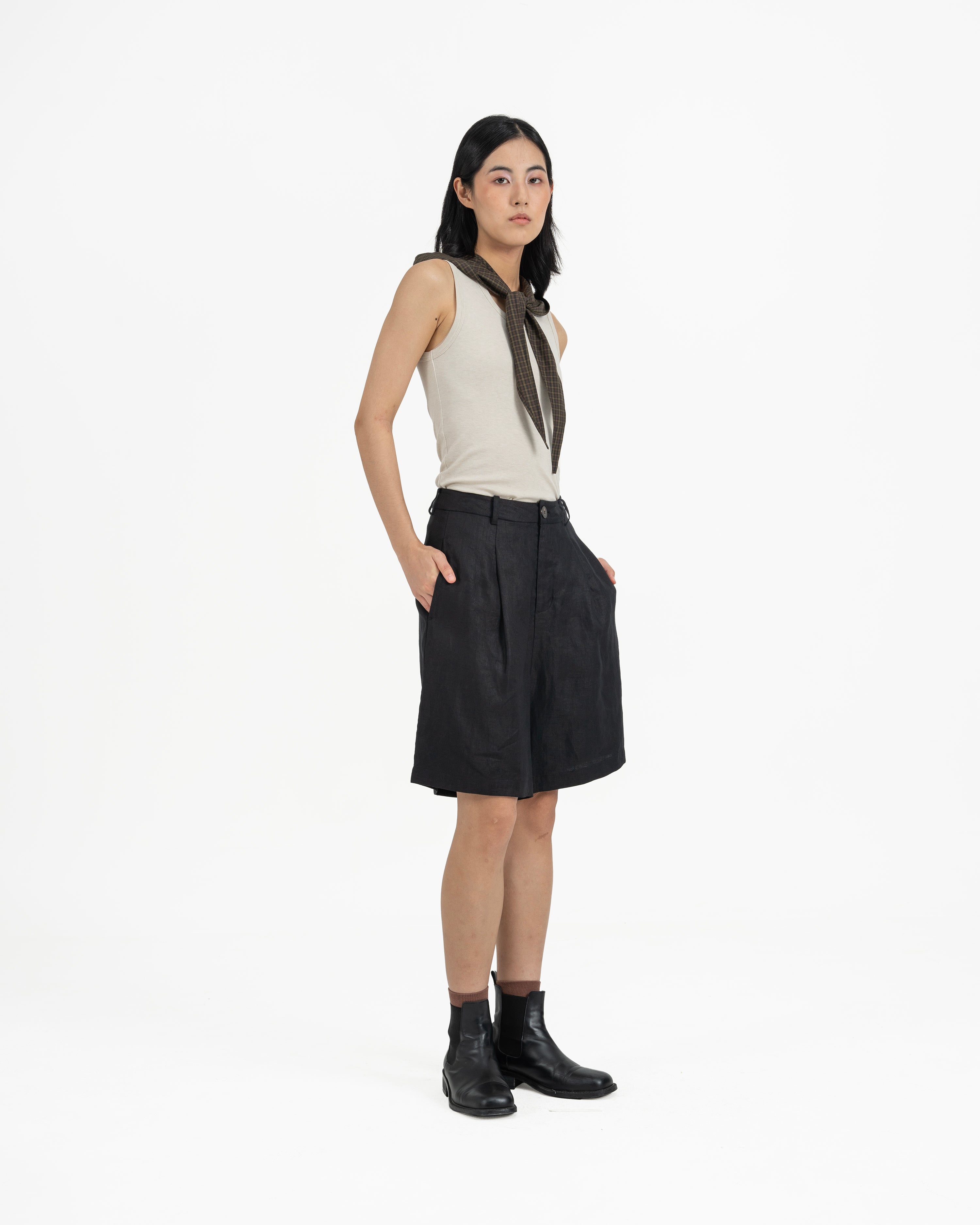 GRAYE | Lined Linen Shorts