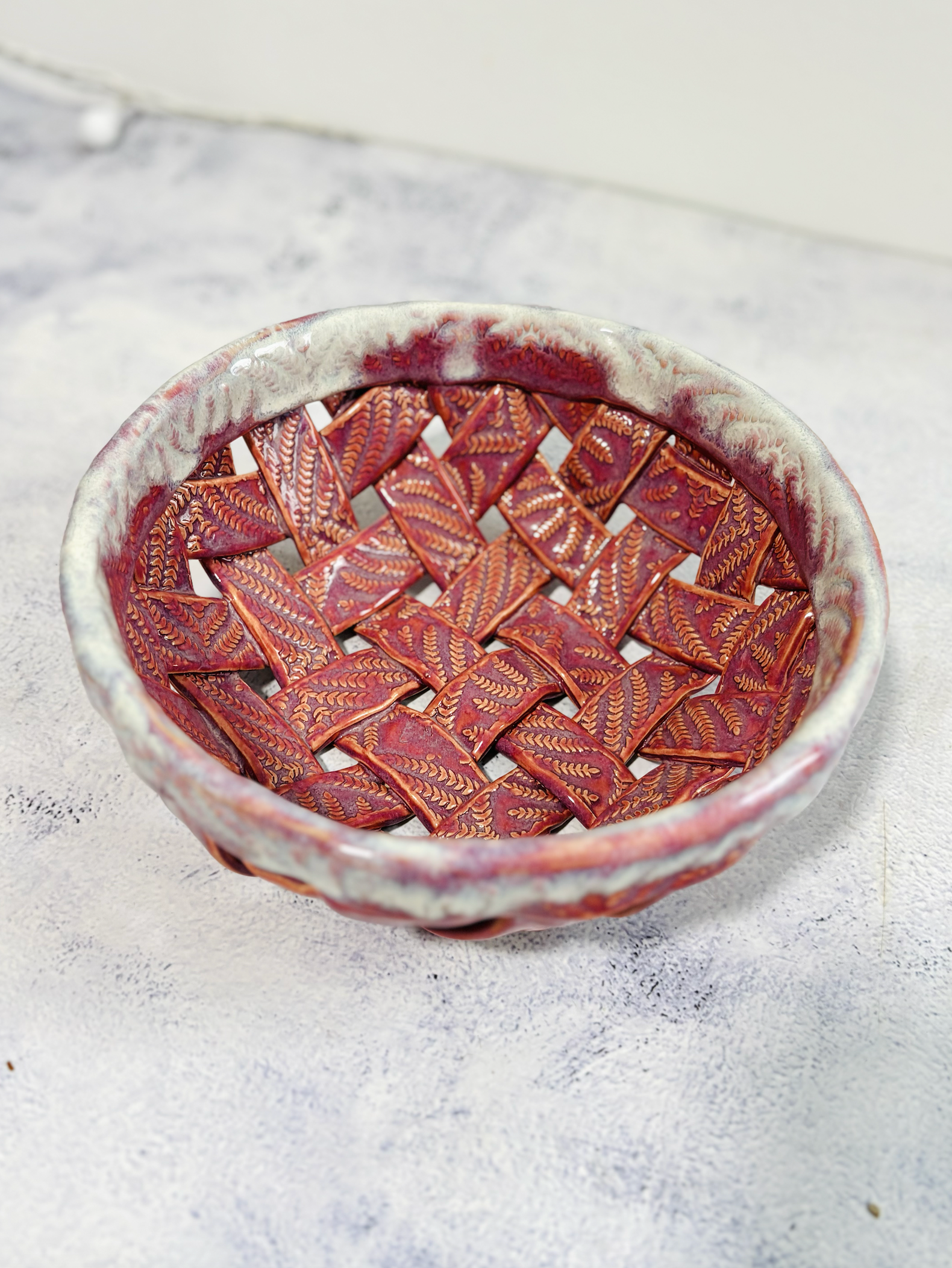 CERAMIC BY JAS | Handmade Ceramic Woven Basket M