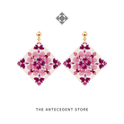 THE ANTECEDENT STORE | Orchid Tile Earrings In White Pink