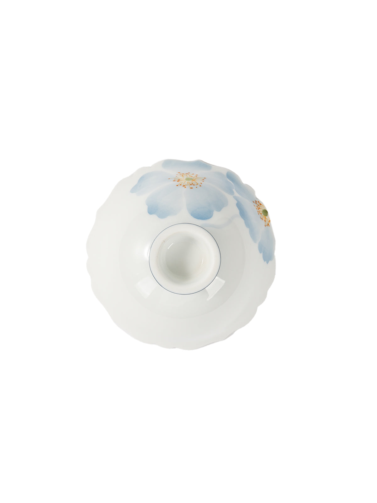 CRAFILAB | Blue Begonia & Tall Foot Floral Teacup