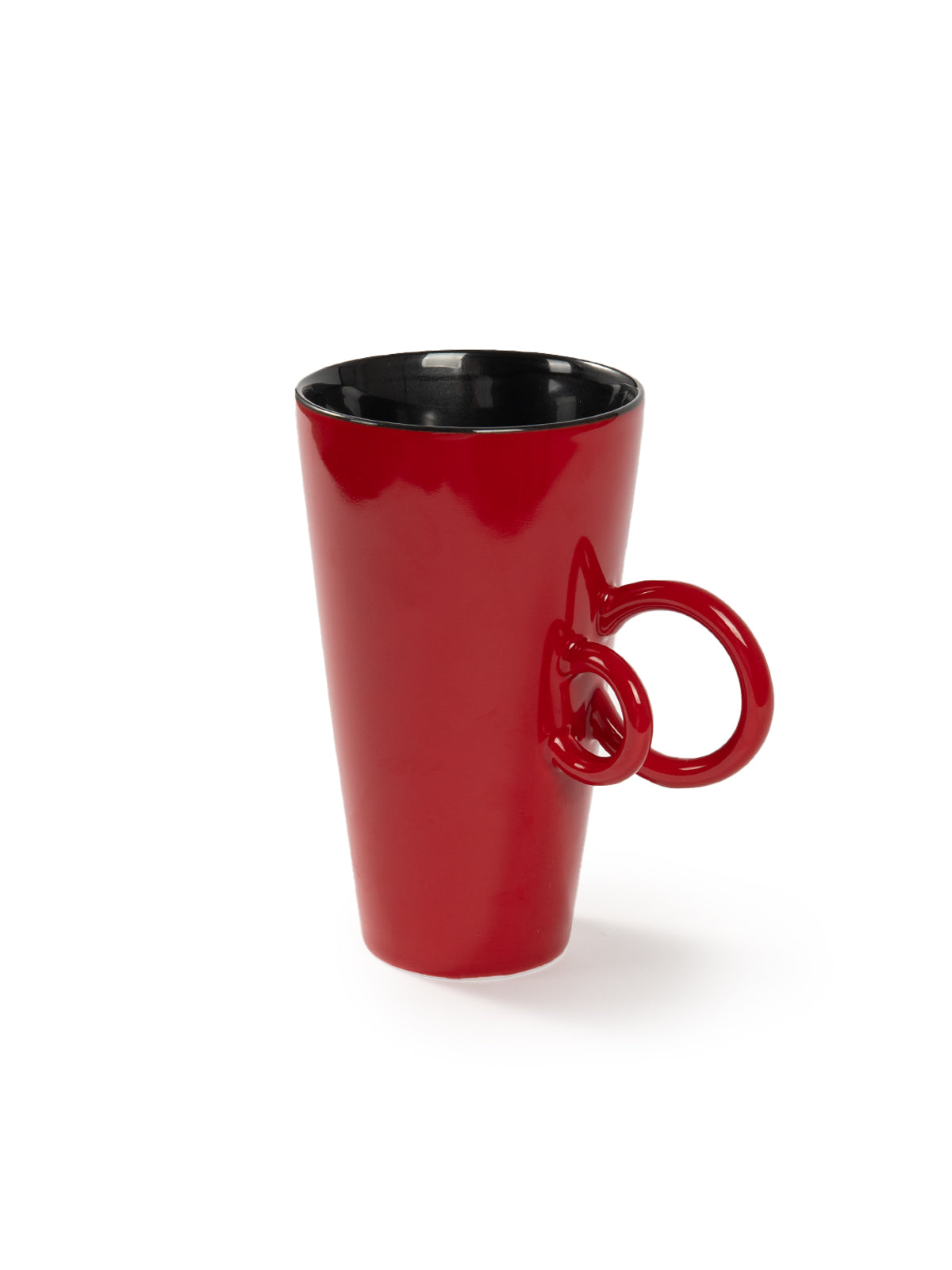 CRAFILAB | Vermilion Red & Double Handle Coffee Cup