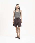 GRAYE | Pleated Sweatshorts - Fig