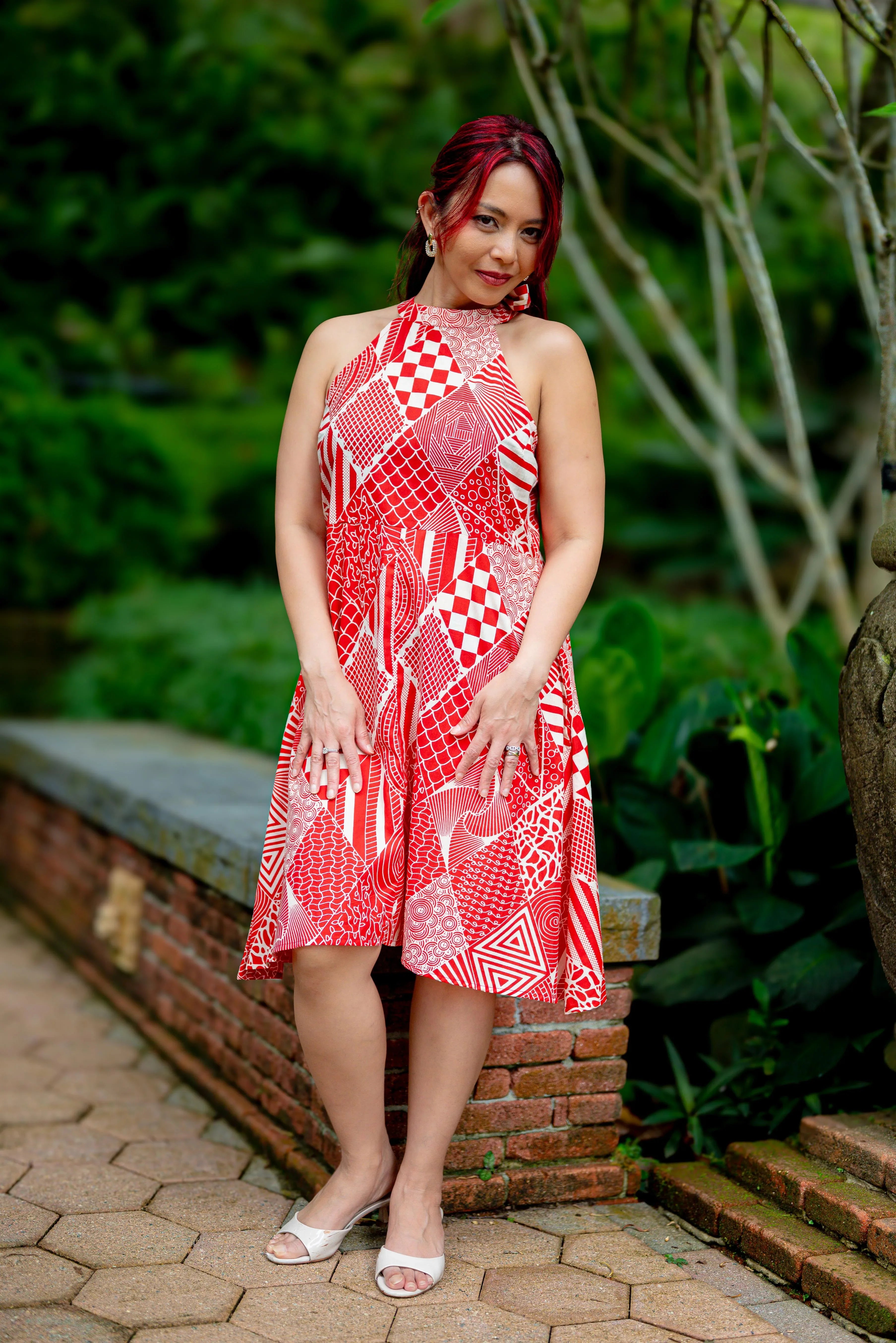 NIMBU | Imperial Women's Short Halter Dress with Pockets