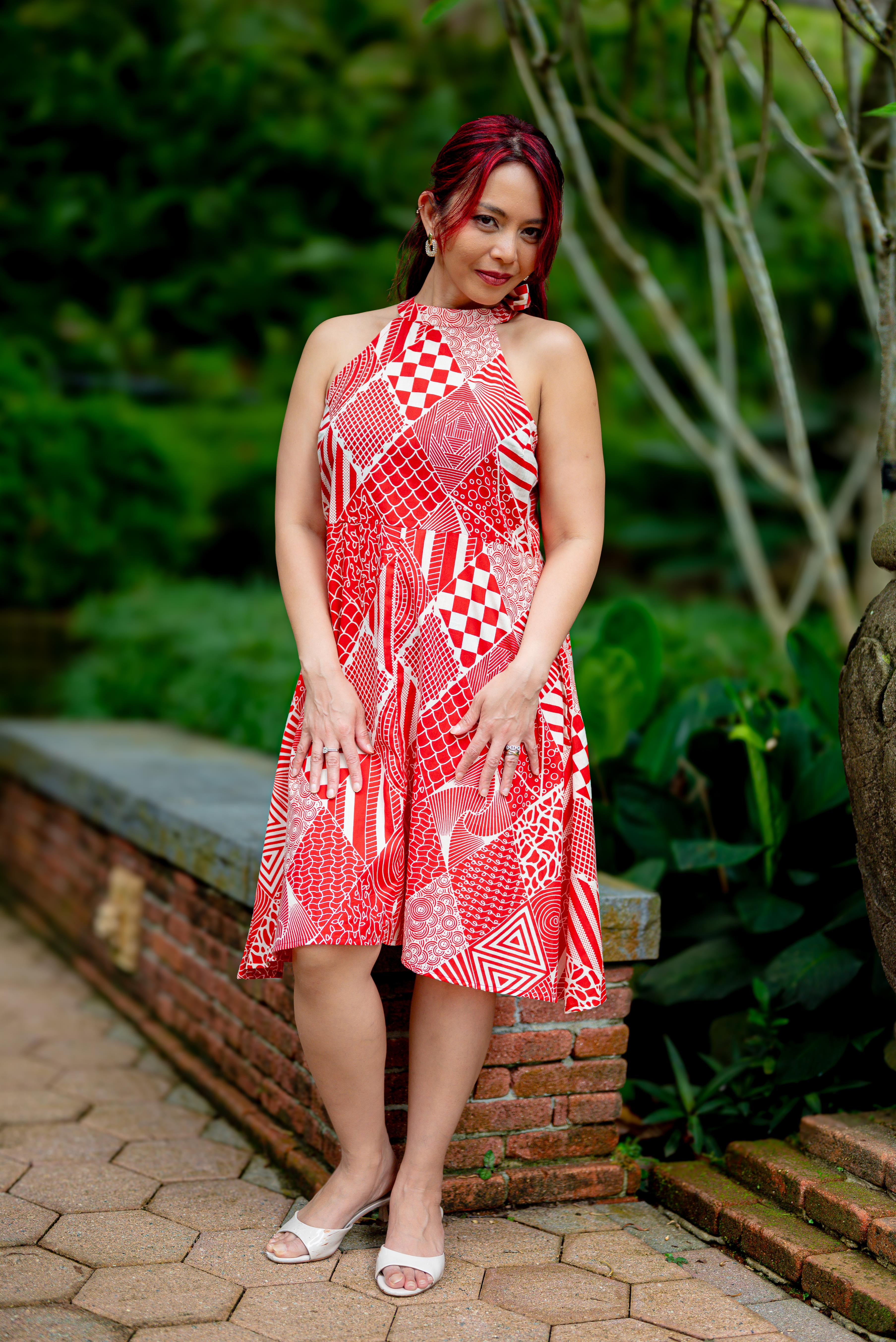 NIMBU | Imperial Women's Short Halter Dress with Pockets