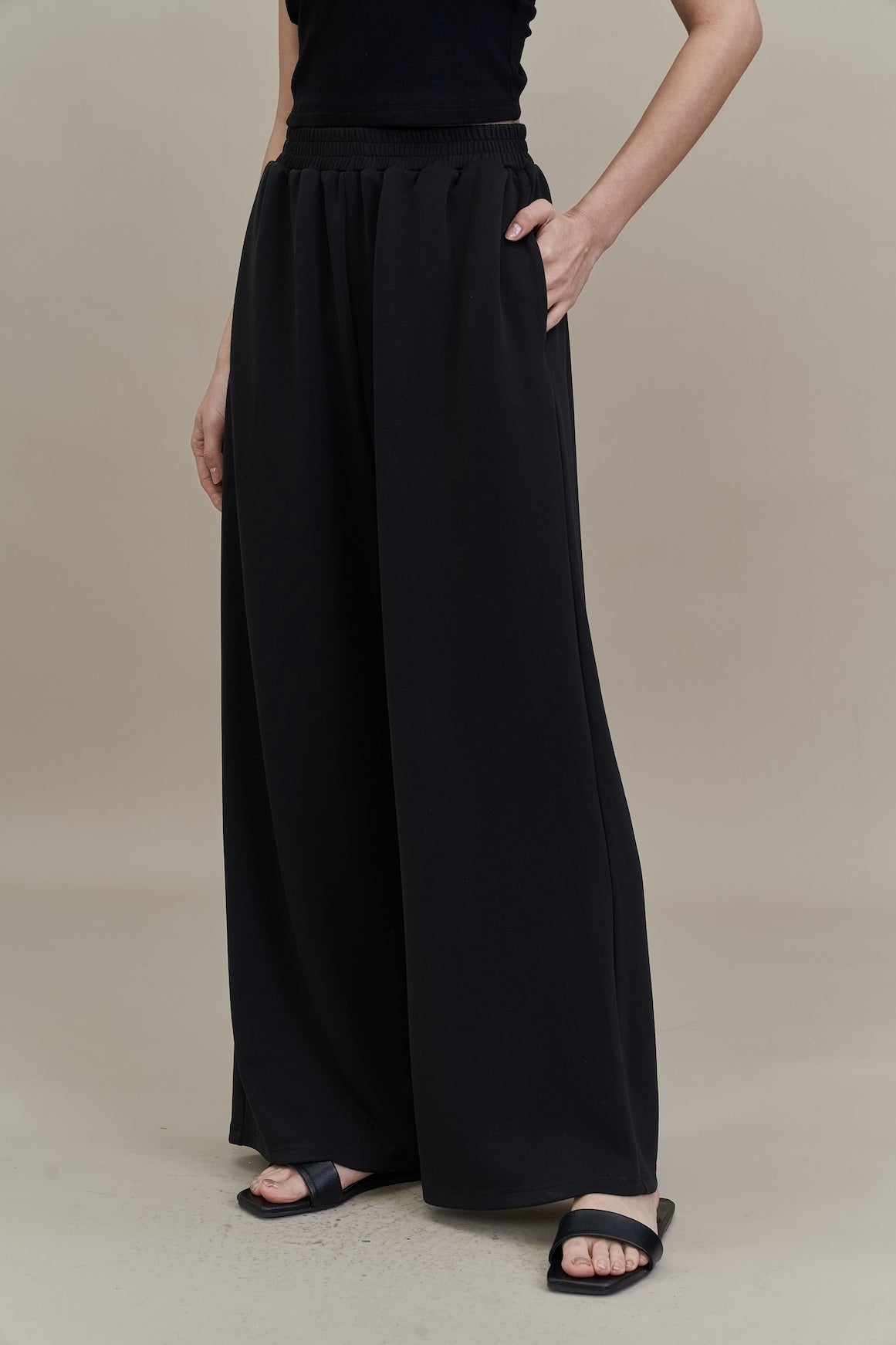 EMVY | Cloud Soft Touch Modal Wide-leg Pant - Black