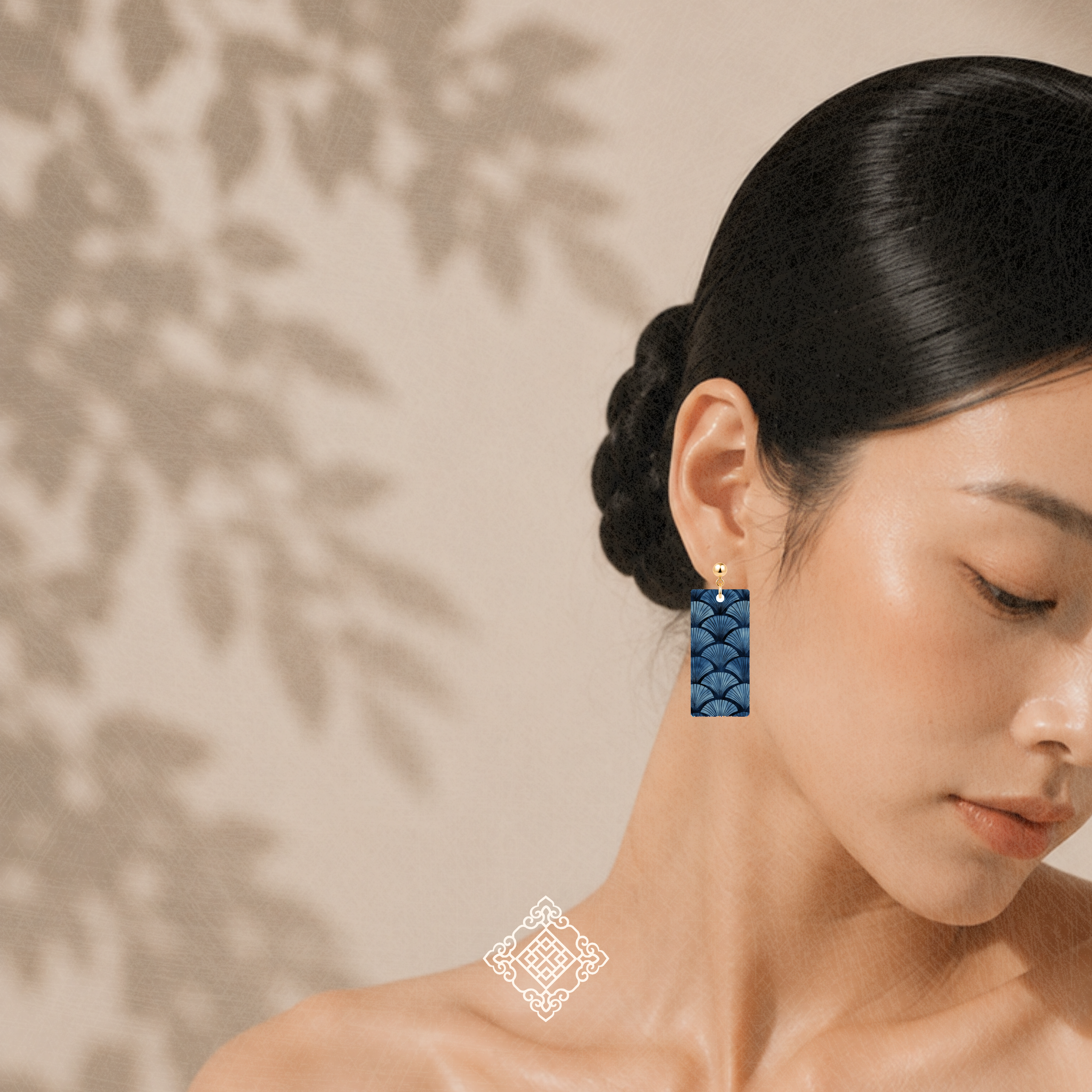 THE ANTECEDENT STORE | Fan Earrings In Blue