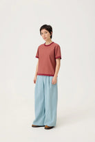 3EIGHTH | Everyday Reversible Tee in Burgundy & Sappanwood