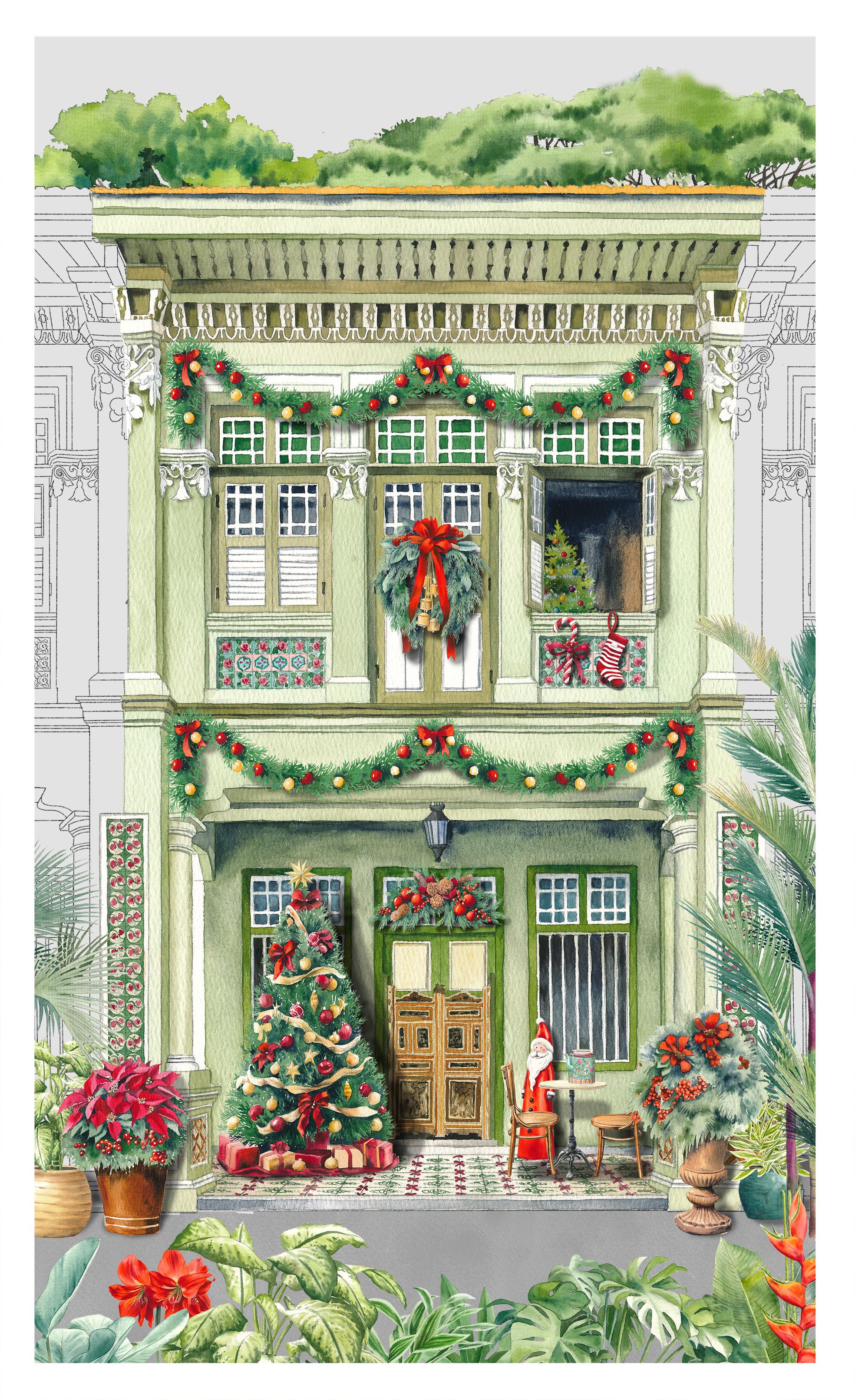 SINGLAPA | Peranakan Christmas Tea Towel