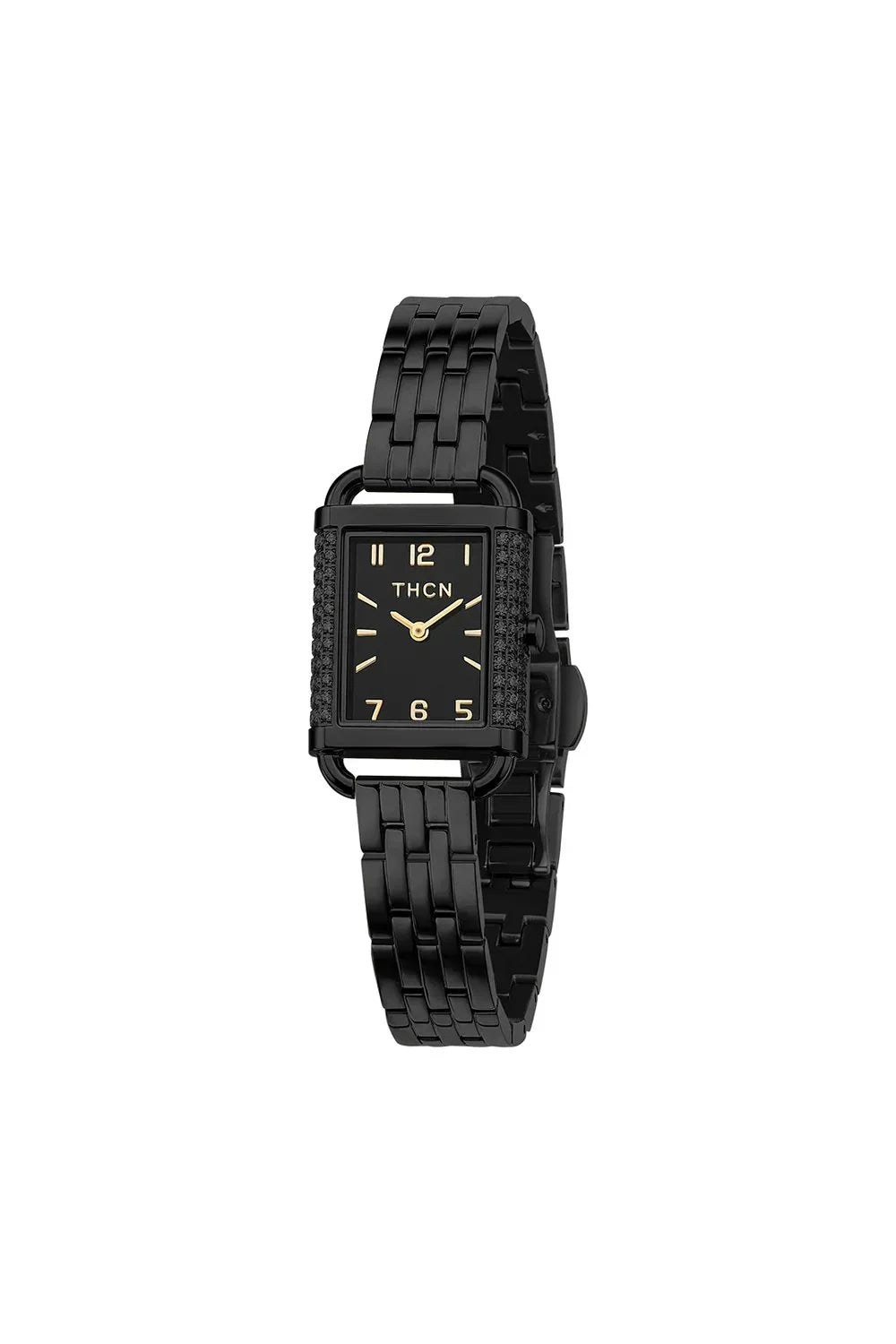 BLACK BY BLUE BRAVE | THCN H· I Reflection Black Dial & Black Bracelet Watch