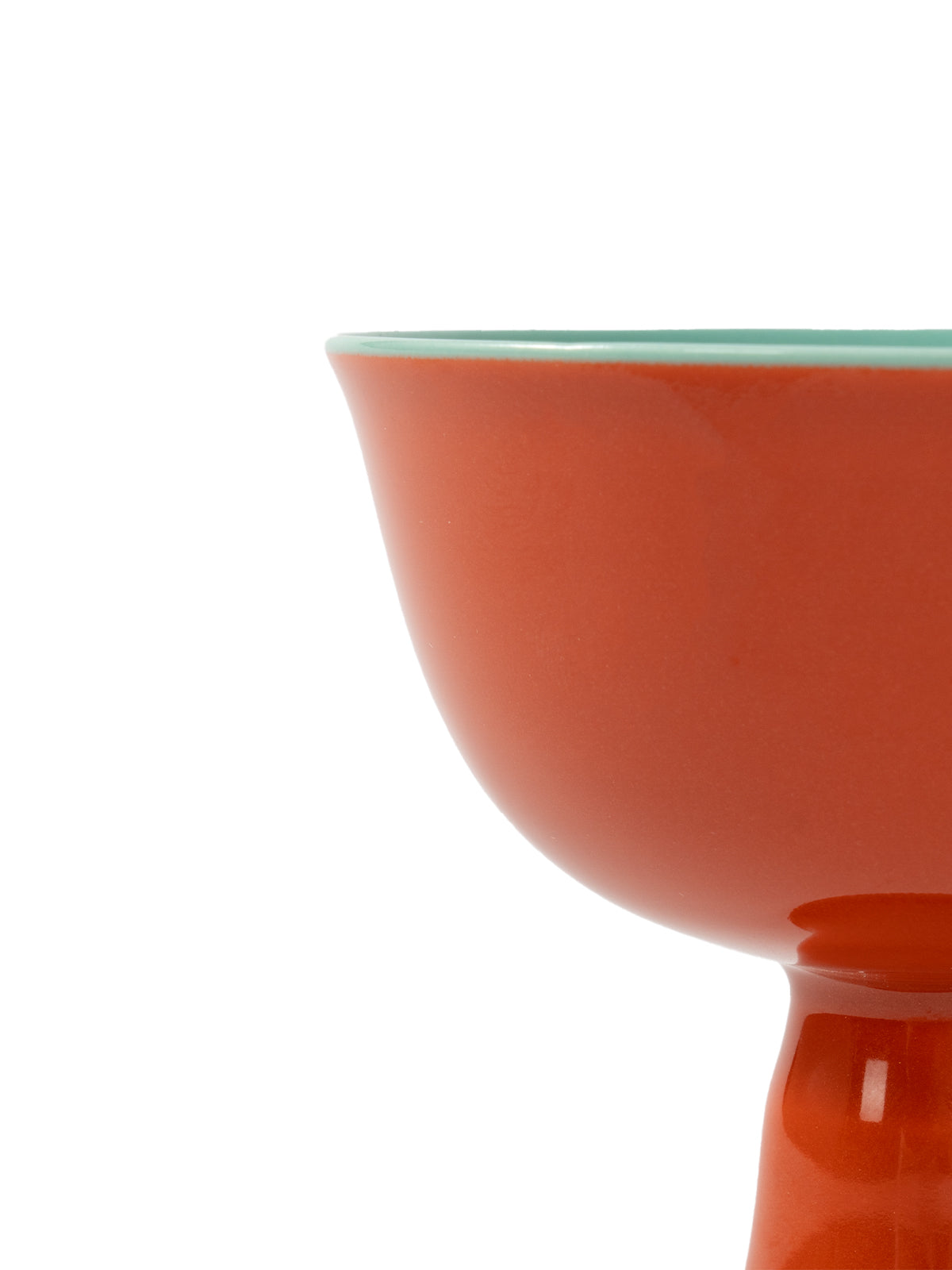 CRAFILAB | Brick Red & Turquoise Song Dynasty & Style Tall Cup