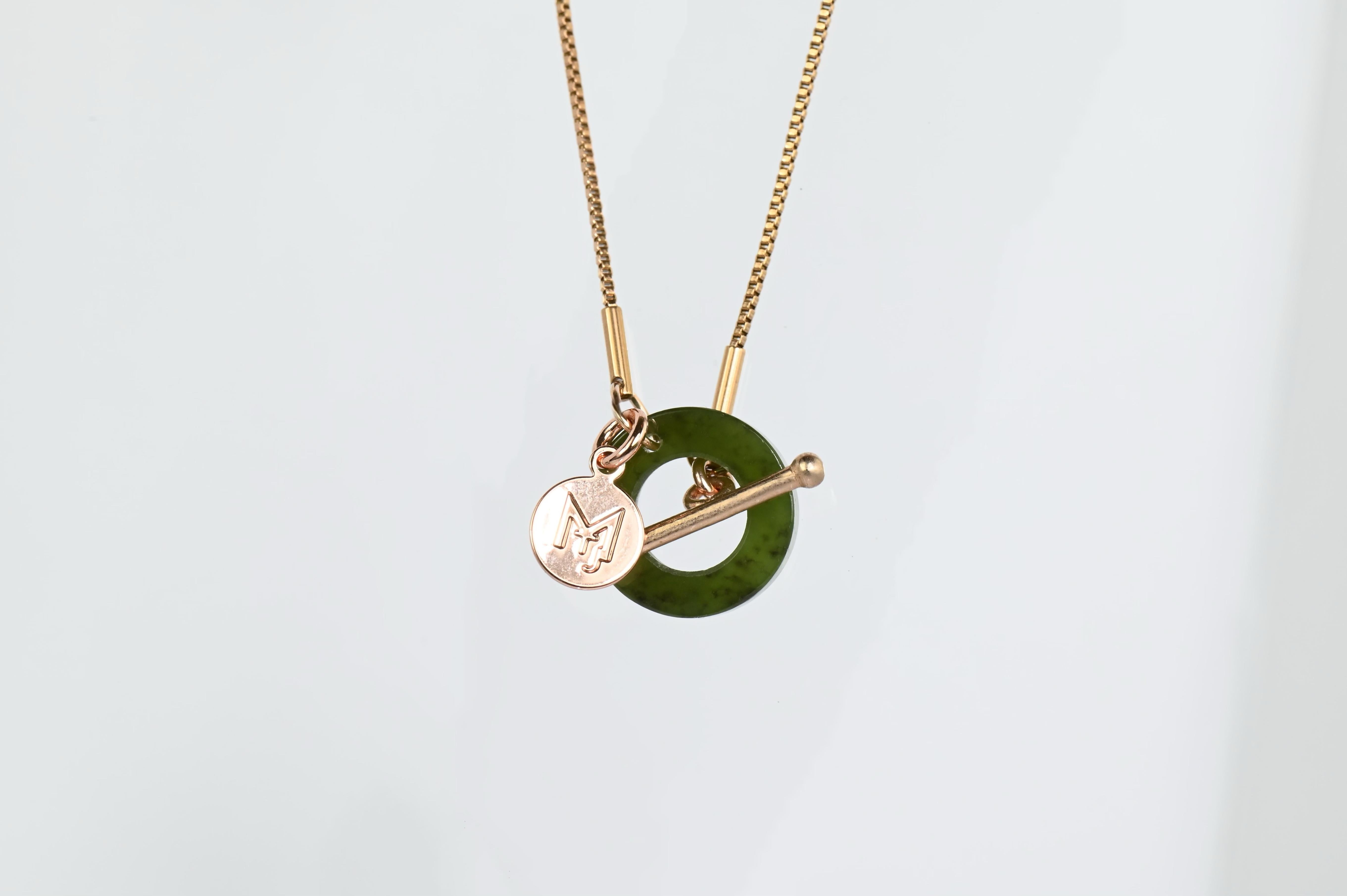 MARILYN TAN JEWELLERY | Nephrite Green Jade Toggle Pendant Necklace