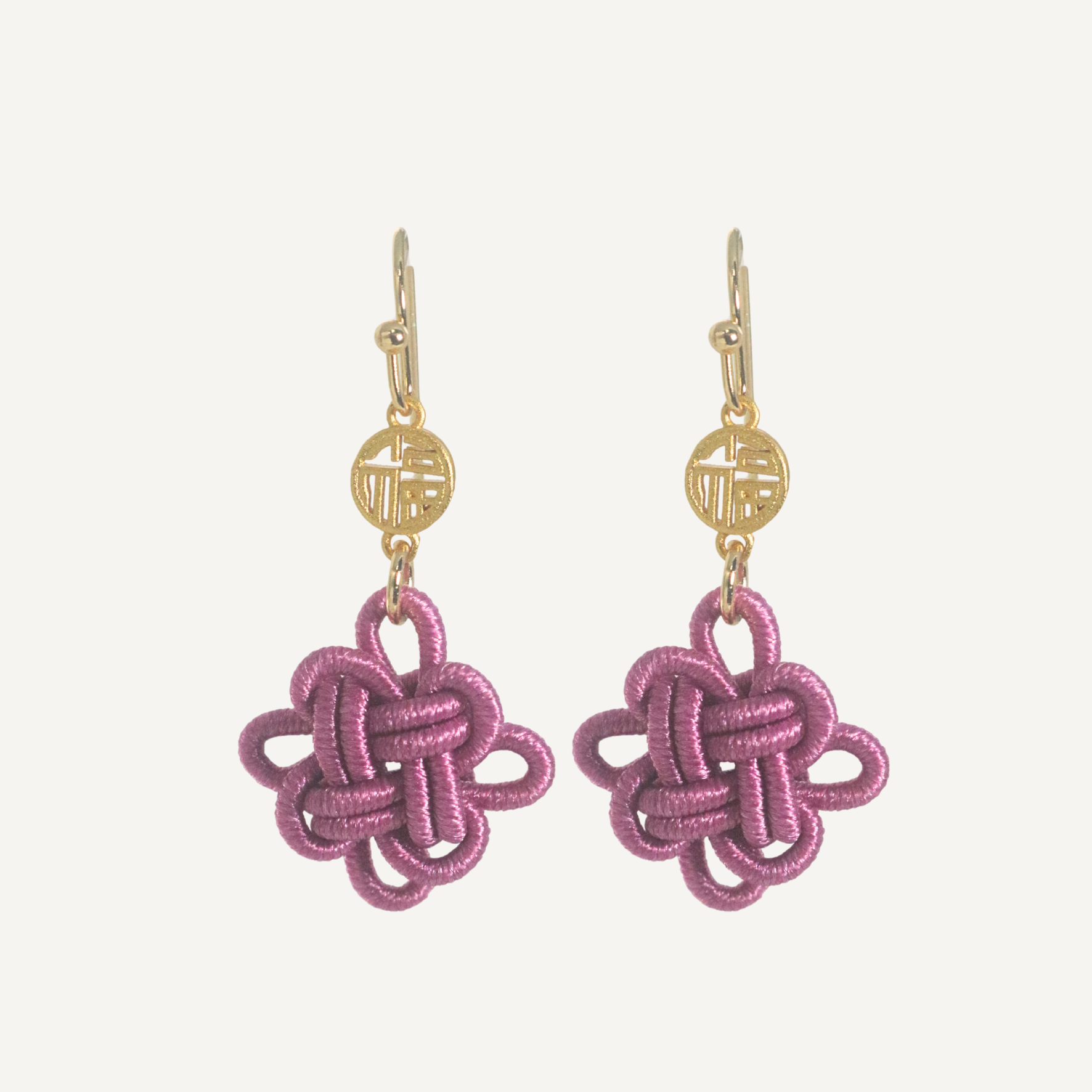 THE ANTECEDANT STORE | E - Blessings Auspicious Knot Earrings S2 (Pink)