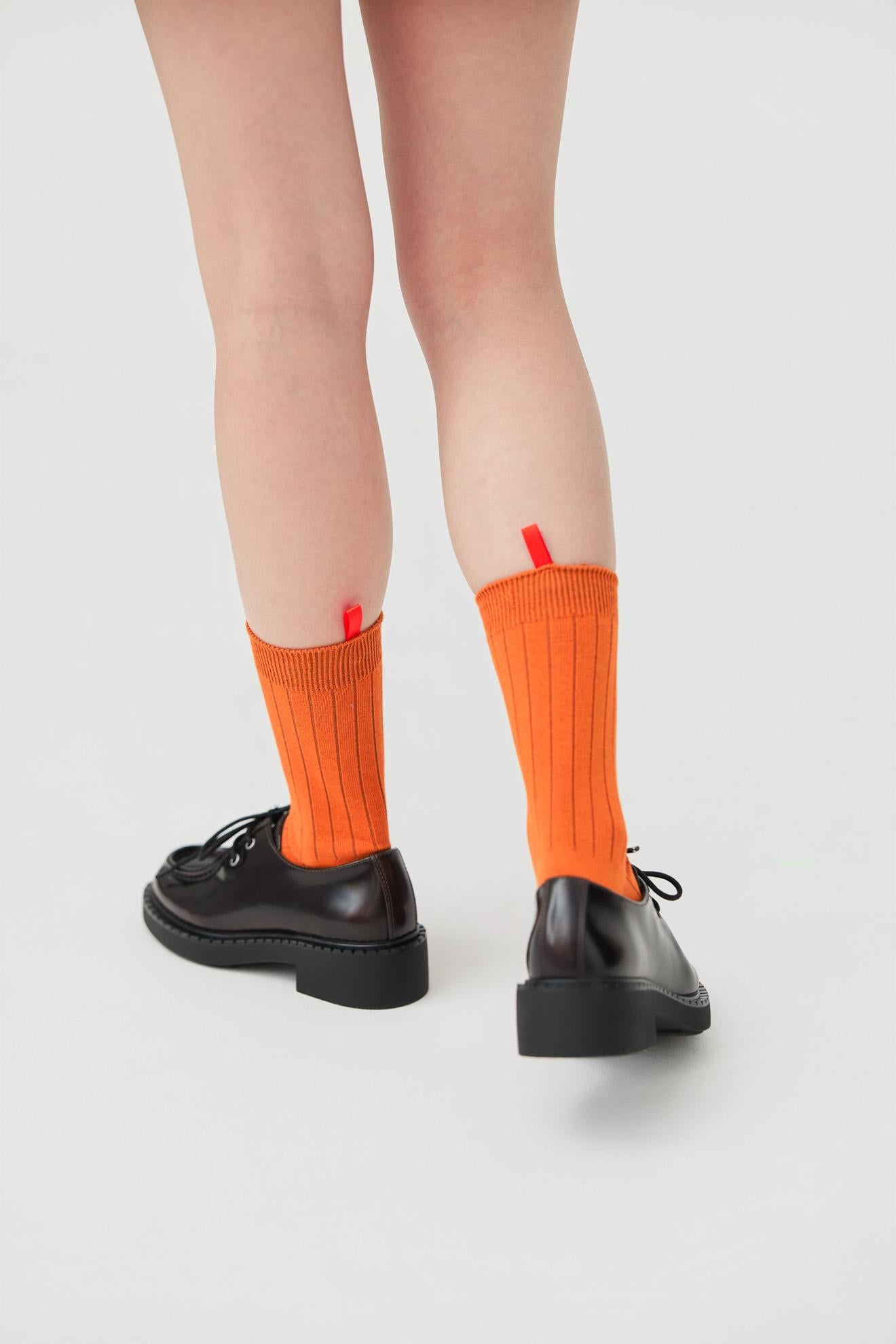 3EIGHTH | Tab Crew Socks In Orange