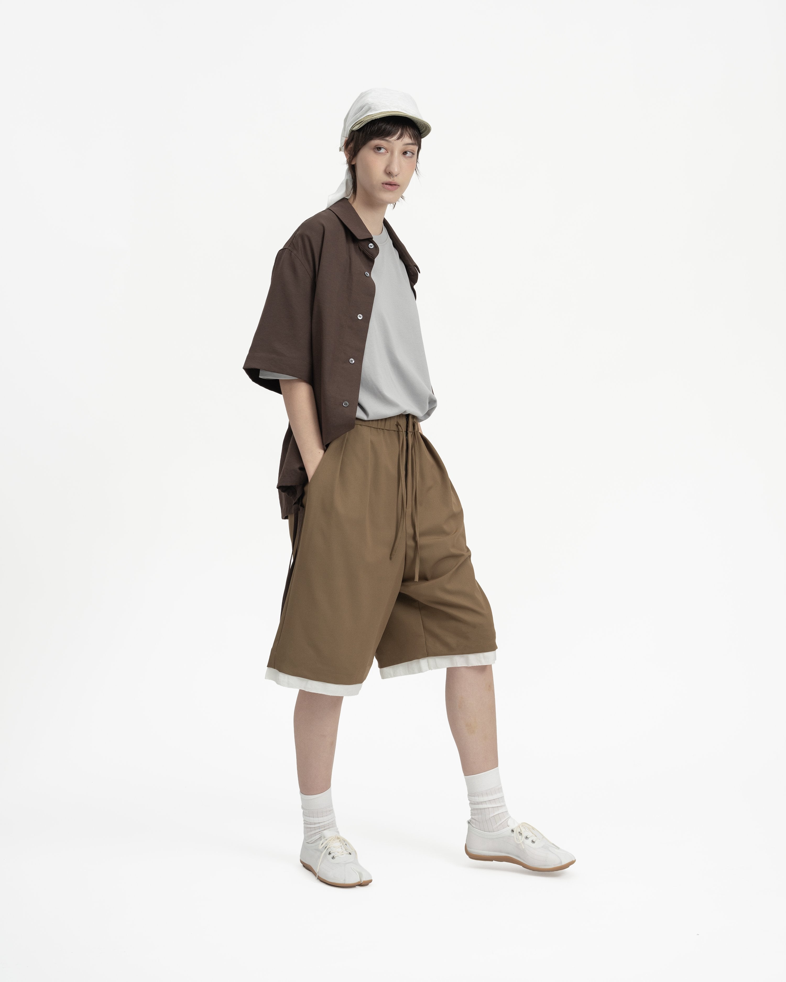 GRAYE | Drawstring Shirt | Cocoa