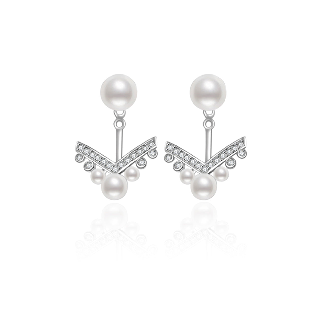 Elegant Freshwater Pearl Earrings WE00058 - PEARLY LUSTRE