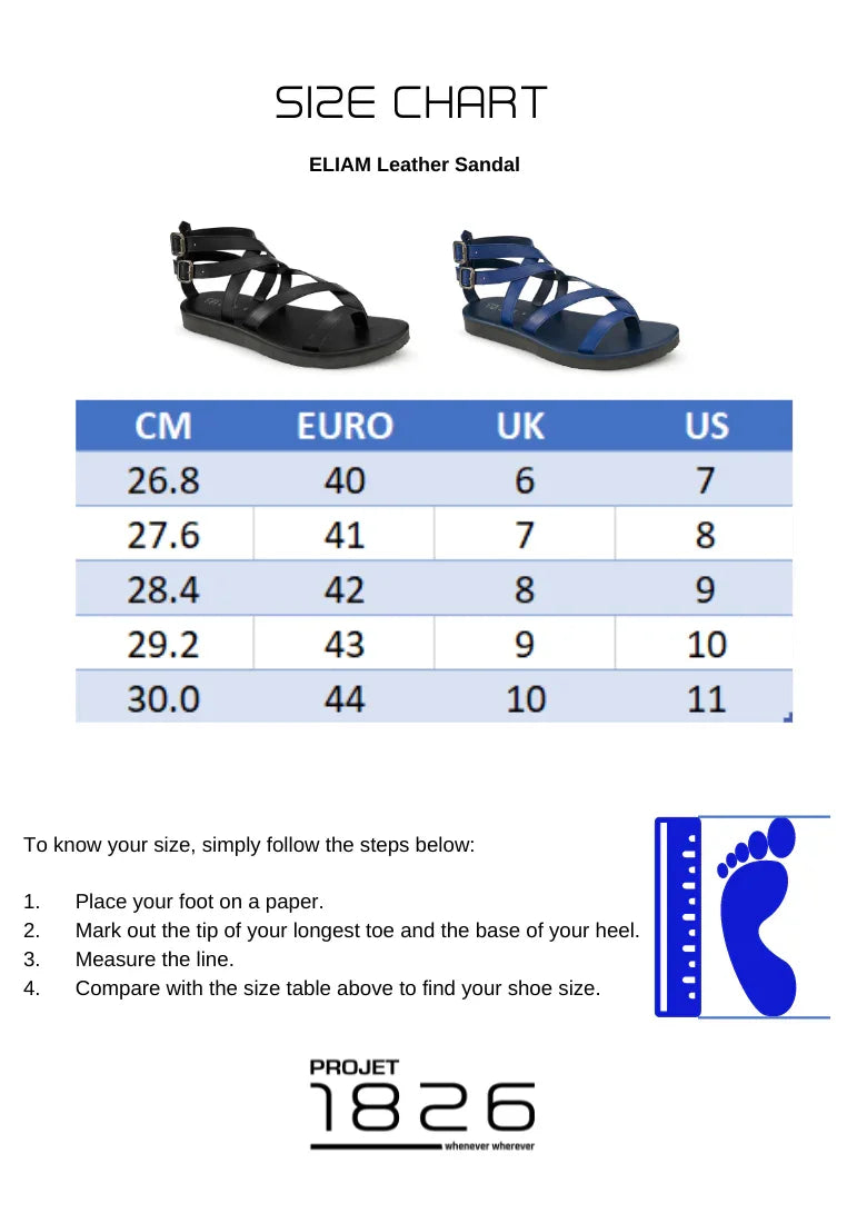 PROJET1826 | ELIAM Leather Sandal Blue
