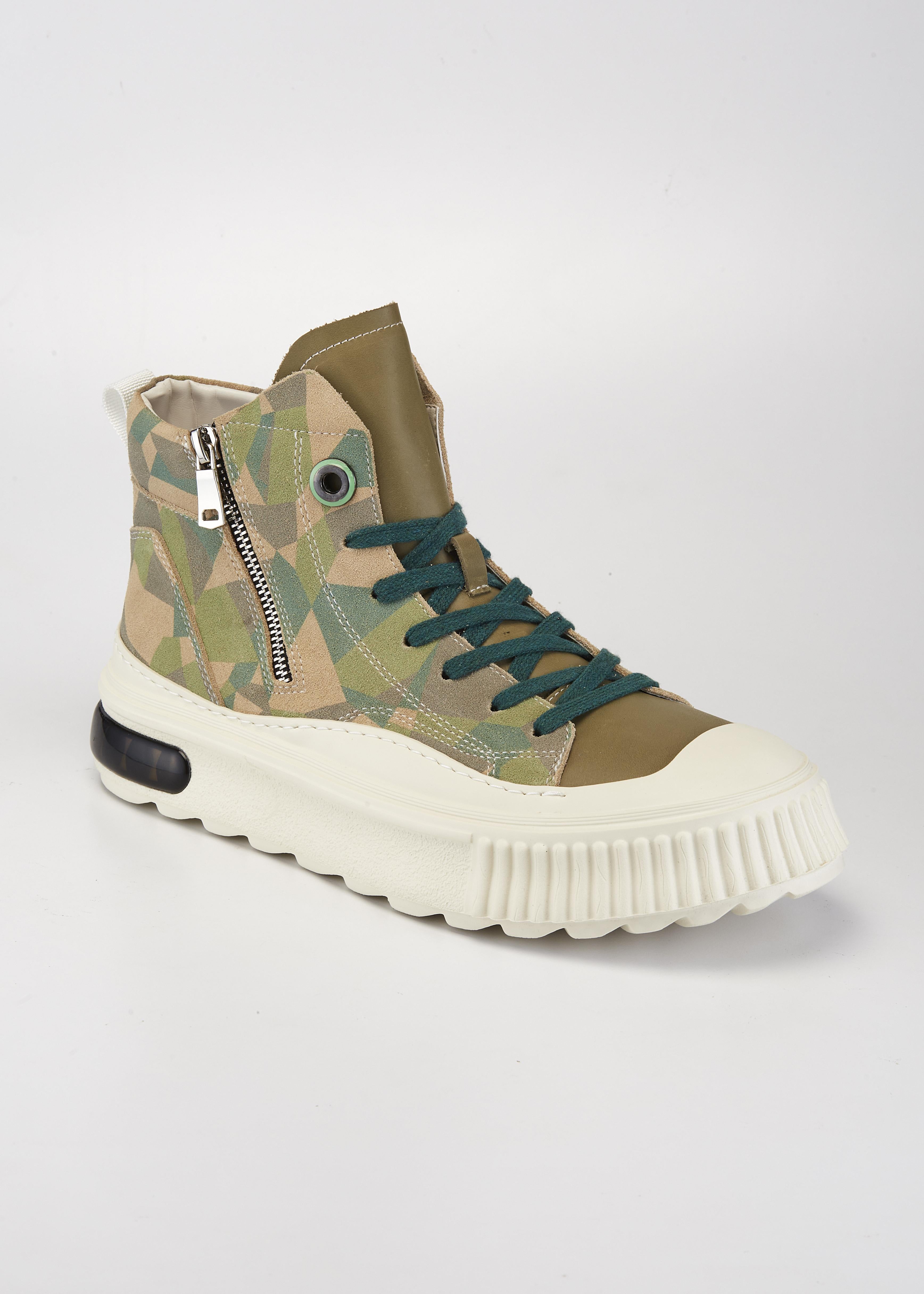 PROJET1826 | FARRELL Mid Cut Leather Sneaker Green