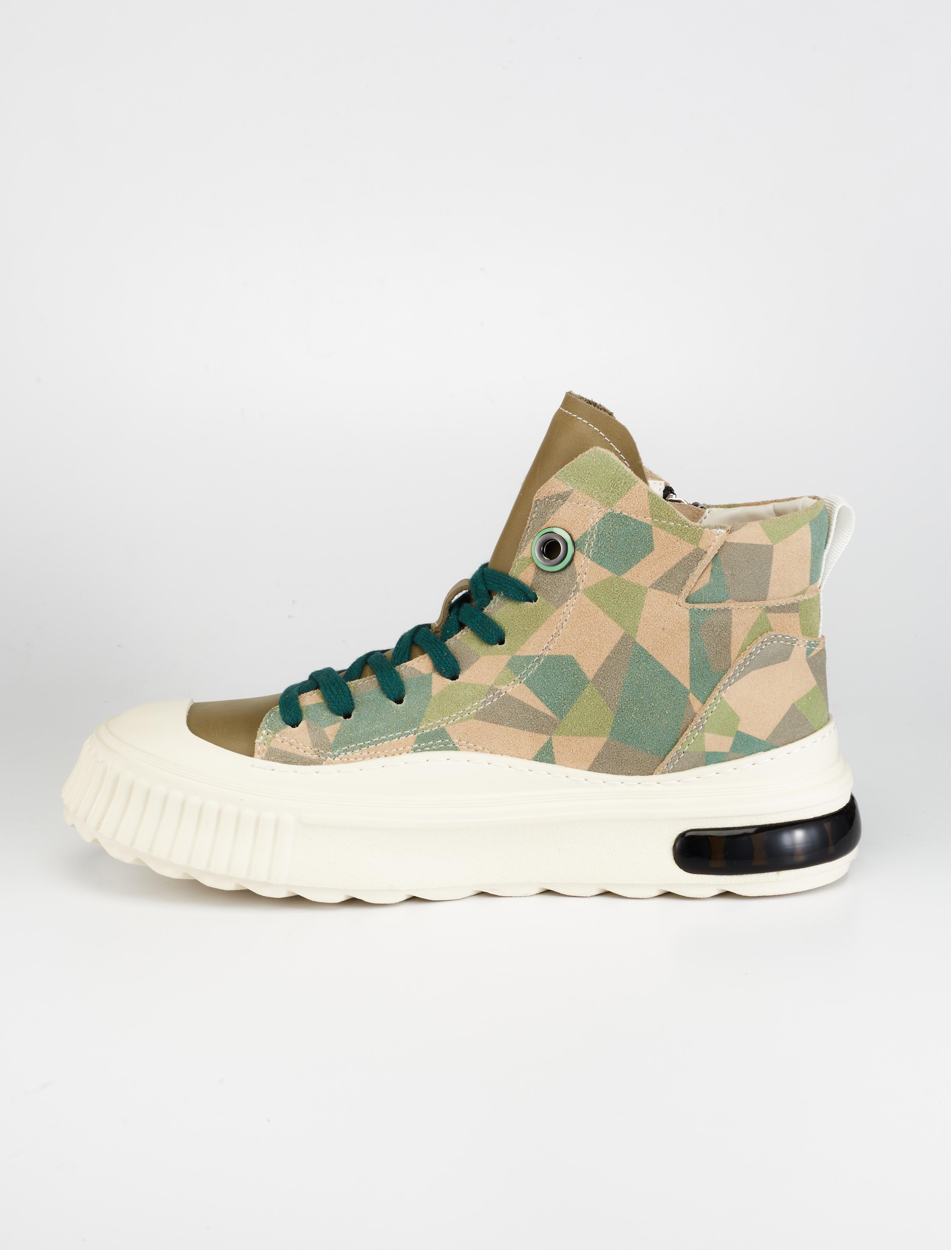 PROJET1826 | FARRELL Mid Cut Leather Sneaker Green