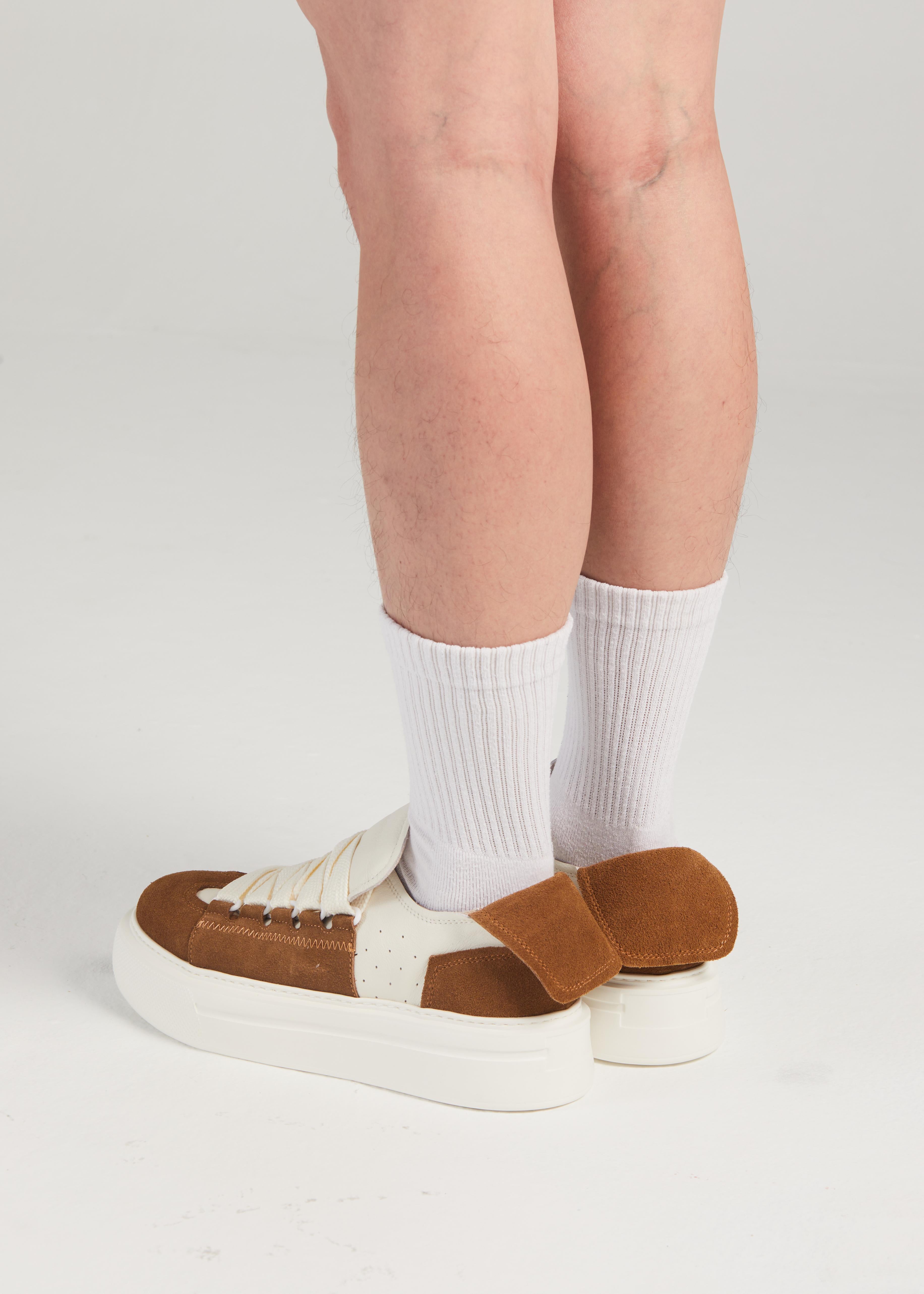 PROJET1826 | FELTON Broad Shoelace Suede Leather Sneaker Brown