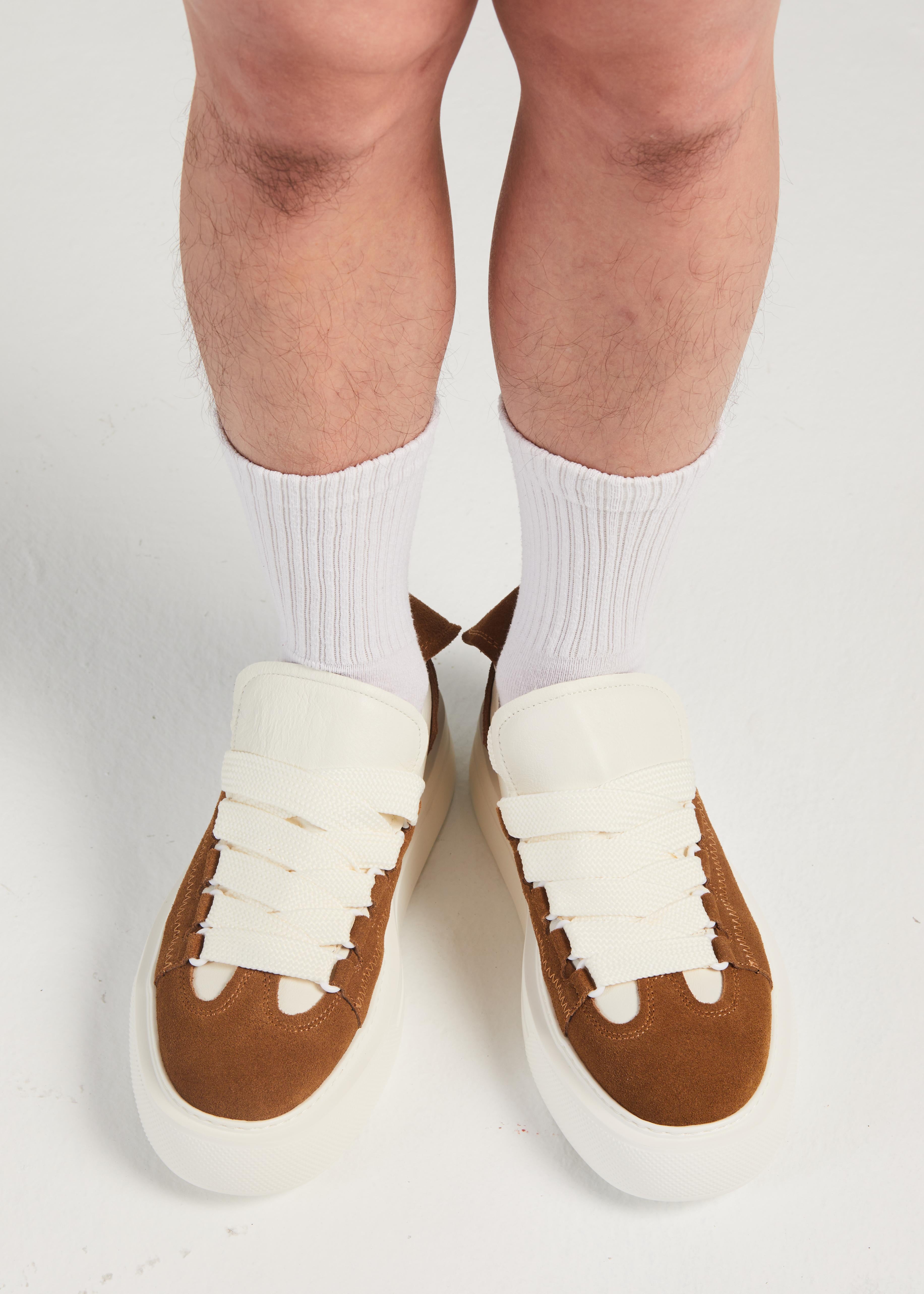 PROJET1826 | FELTON Broad Shoelace Suede Leather Sneaker Brown