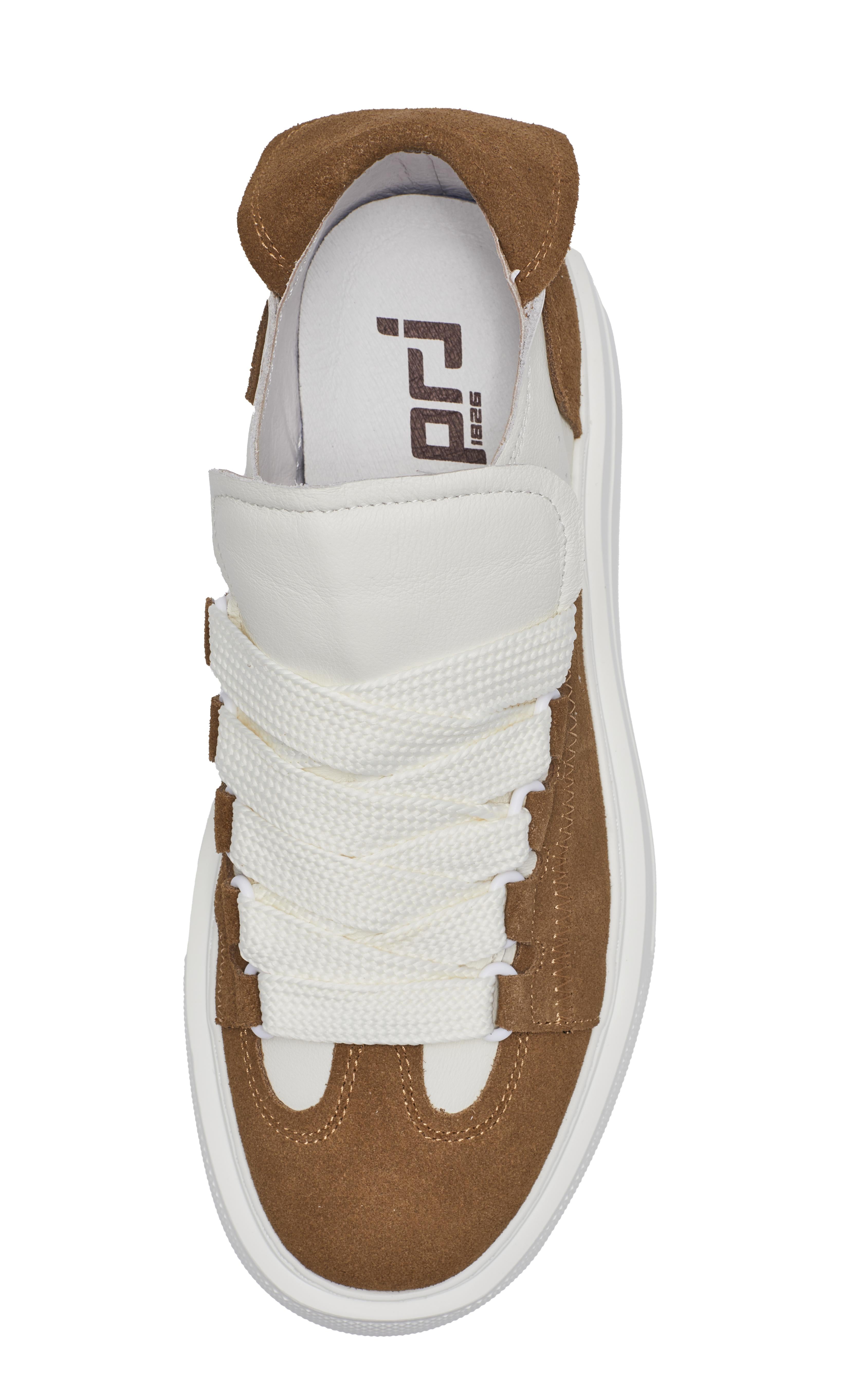 PROJET1826 | FELTON Broad Shoelace Suede Leather Sneaker Brown