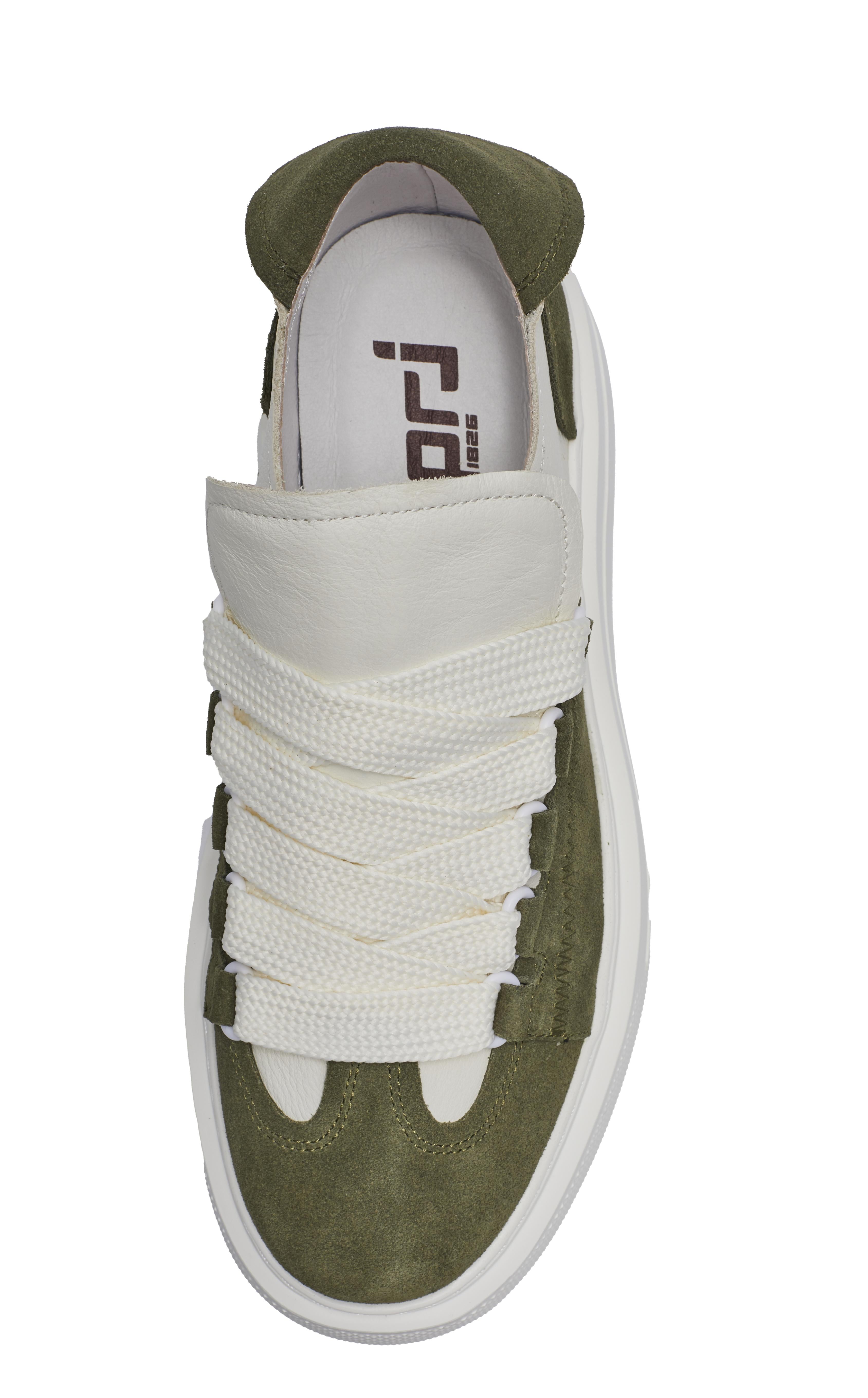 PROJET1826 | FELTON Broad Shoelace Suede Leather Sneaker Green