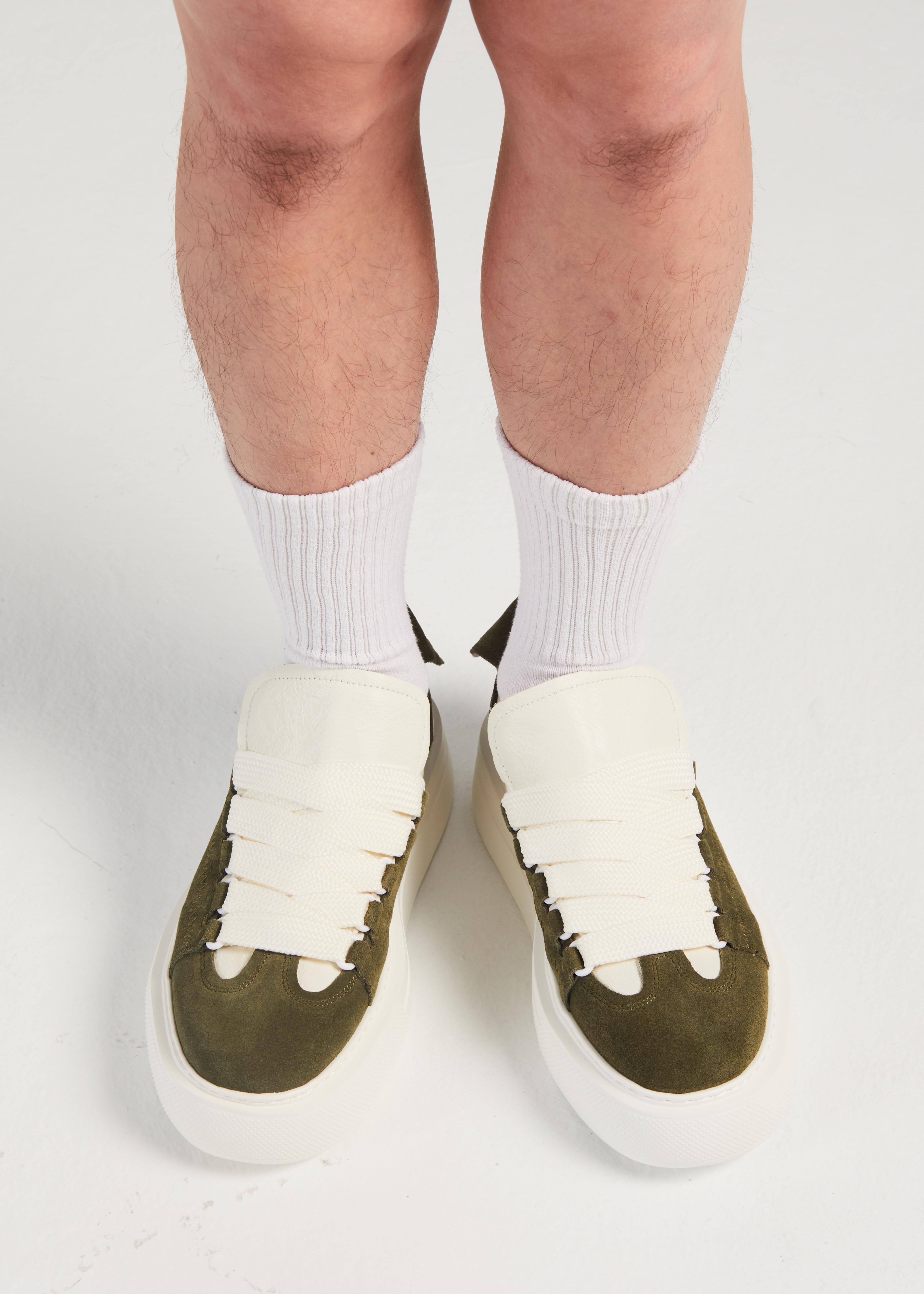 PROJET1826 | FELTON Broad Shoelace Suede Leather Sneaker Green