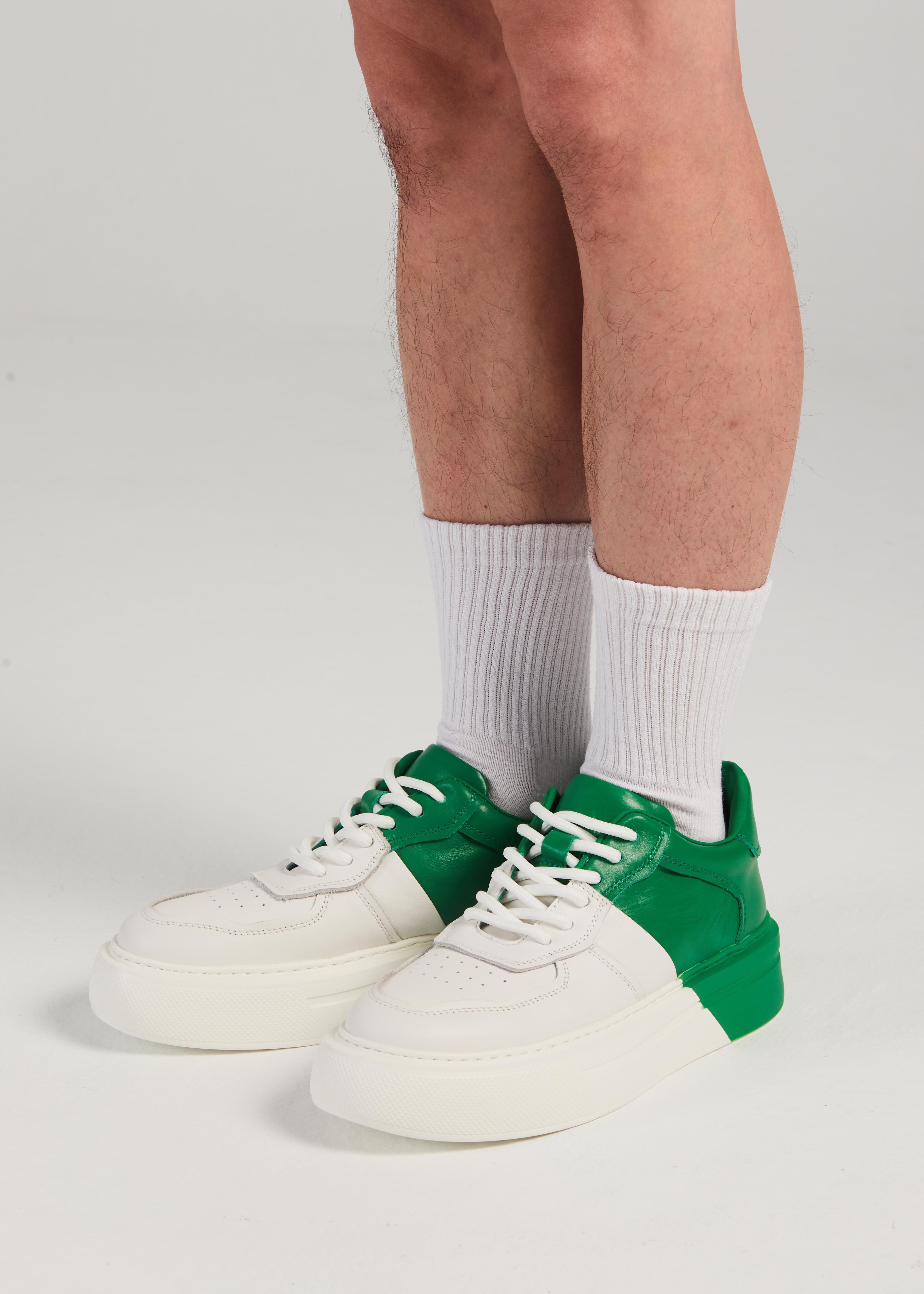 PROJET1826 | FERGIE Dual Colour Leather Sneaker Green