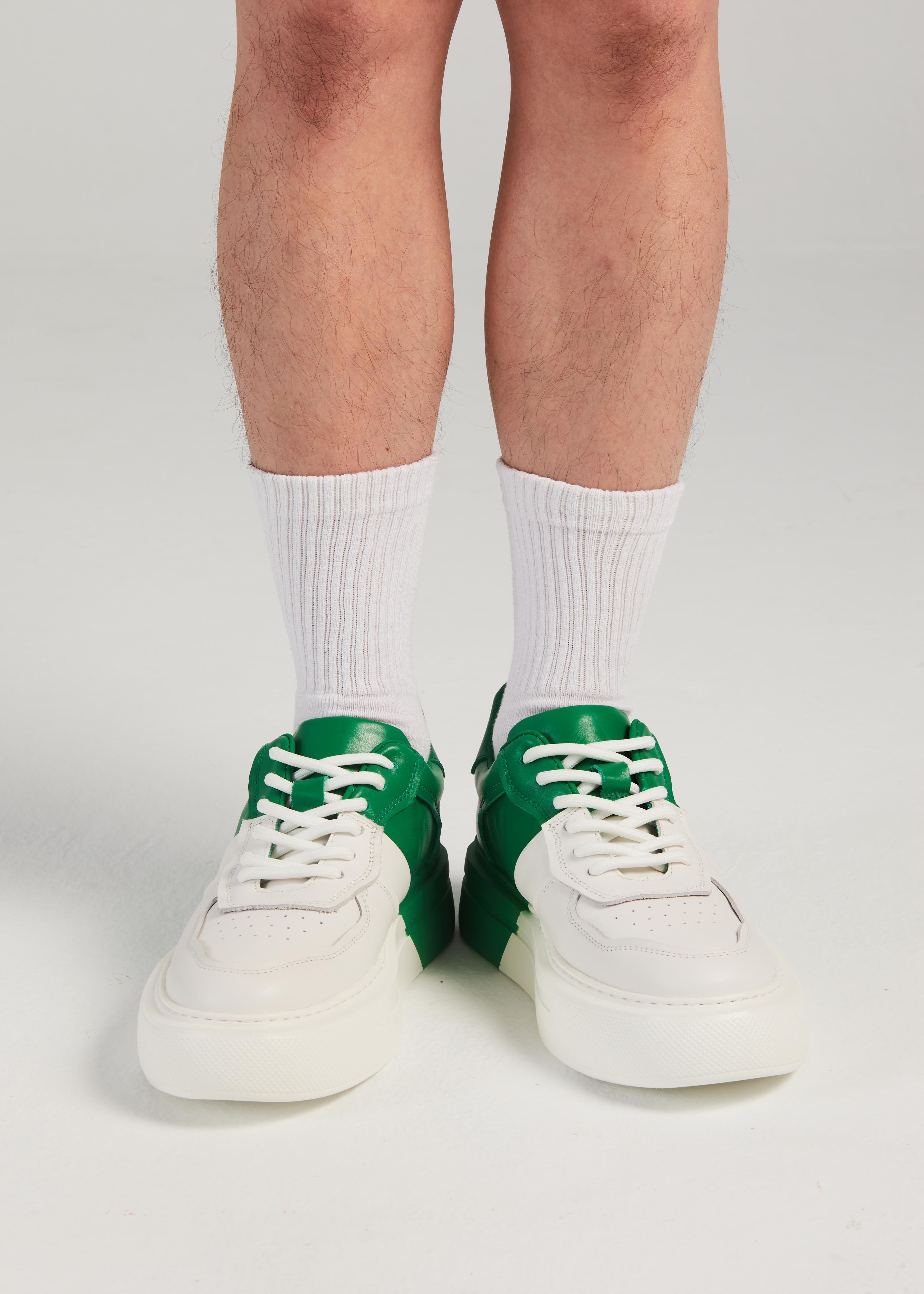 PROJET1826 | FERGIE Dual Colour Leather Sneaker Green