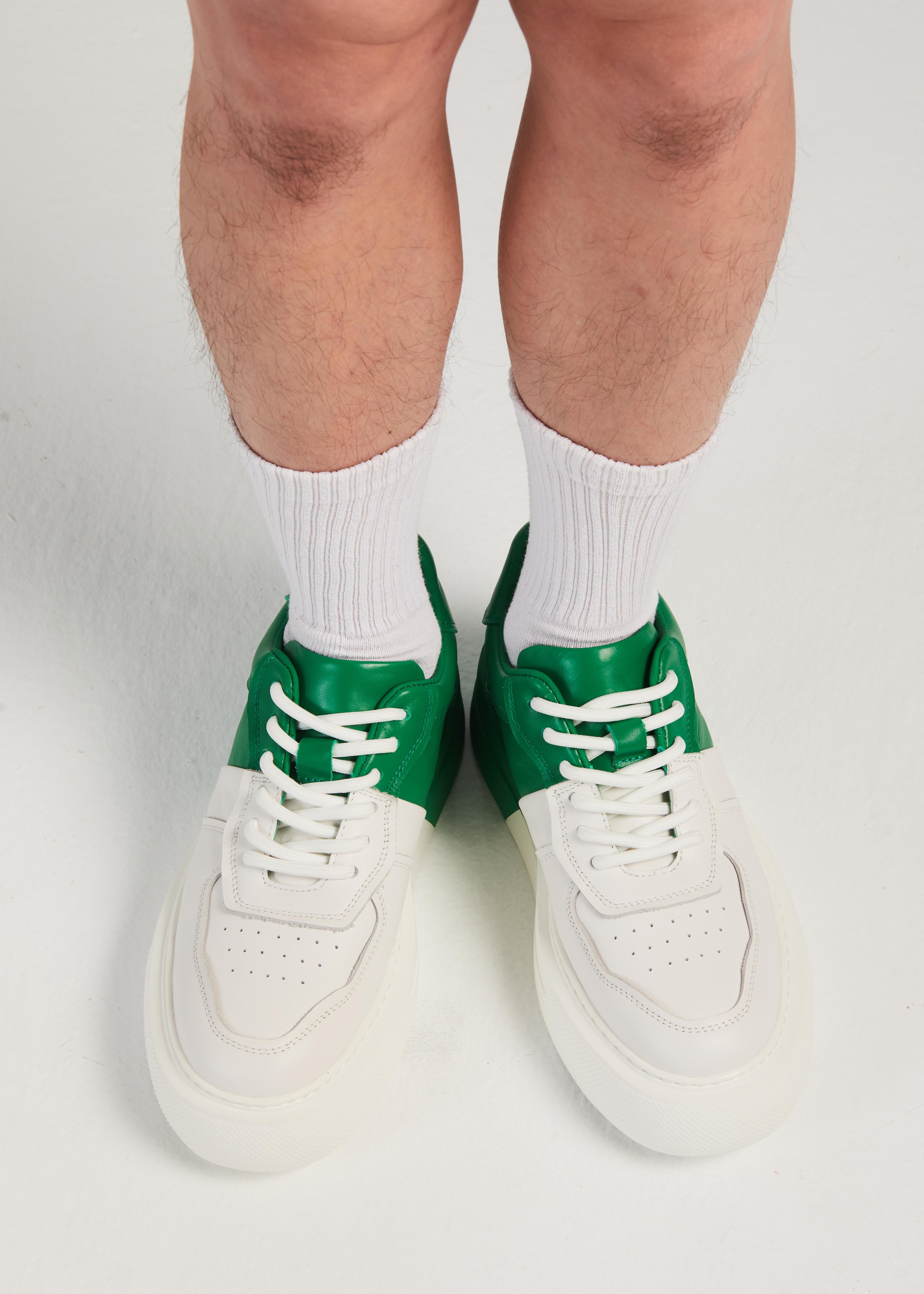 PROJET1826 | FERGIE Dual Colour Leather Sneaker Green