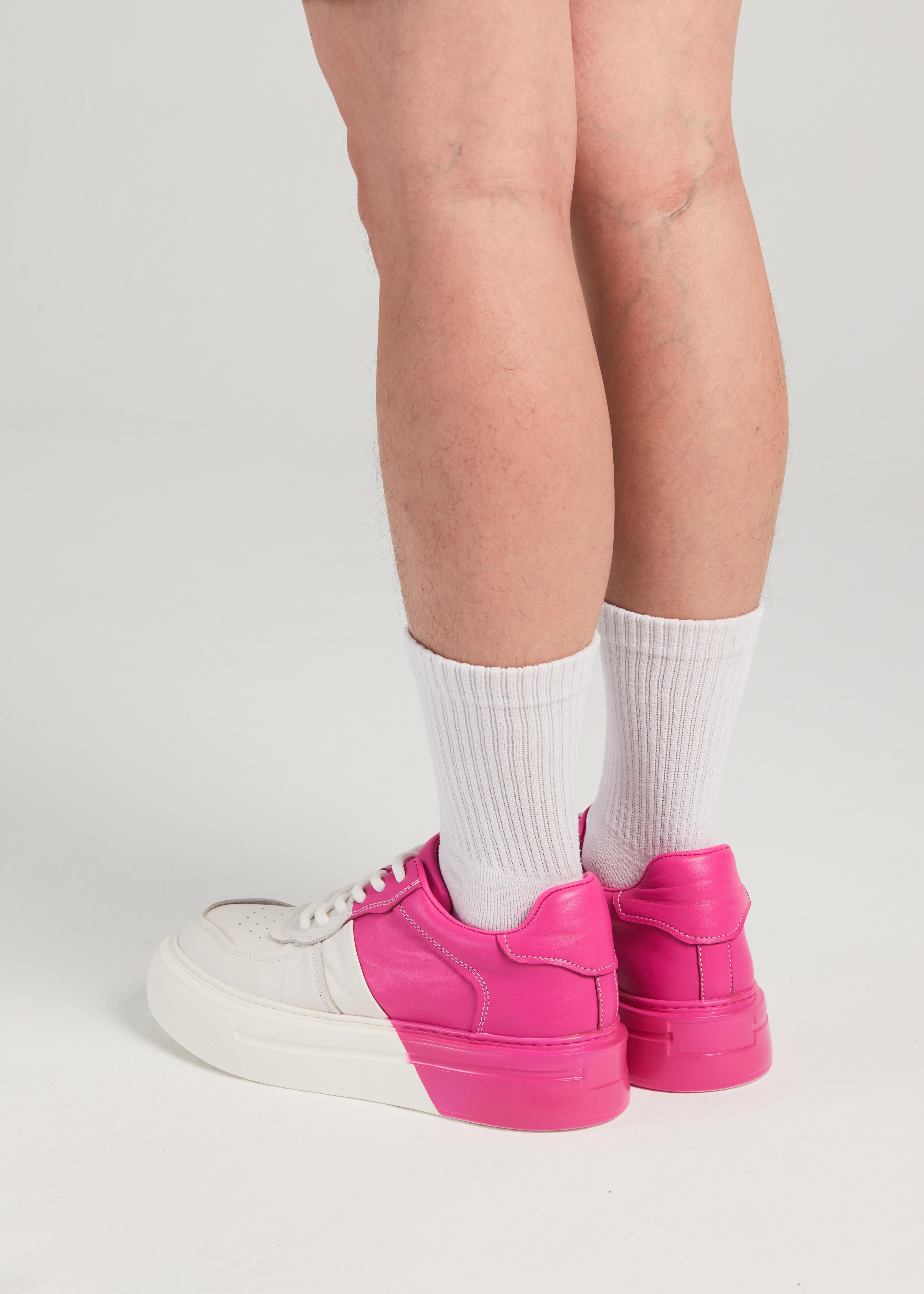 PROJET1826 | FERGIE Dual Colour Leather Sneaker Pink