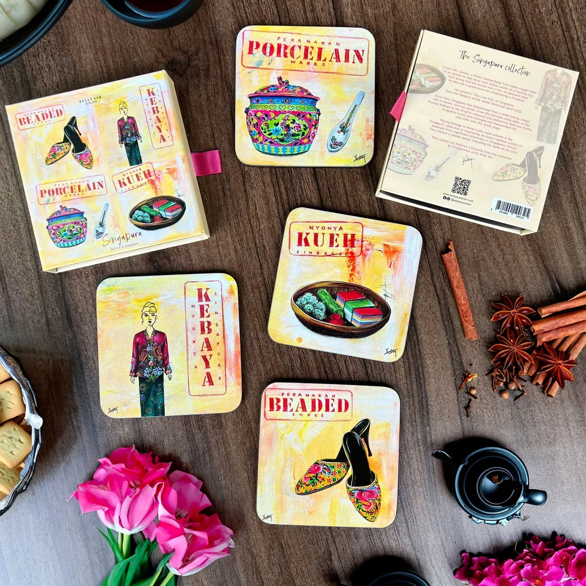 KELLY SER ATELIER | Singapura coasters | Peranakan edition