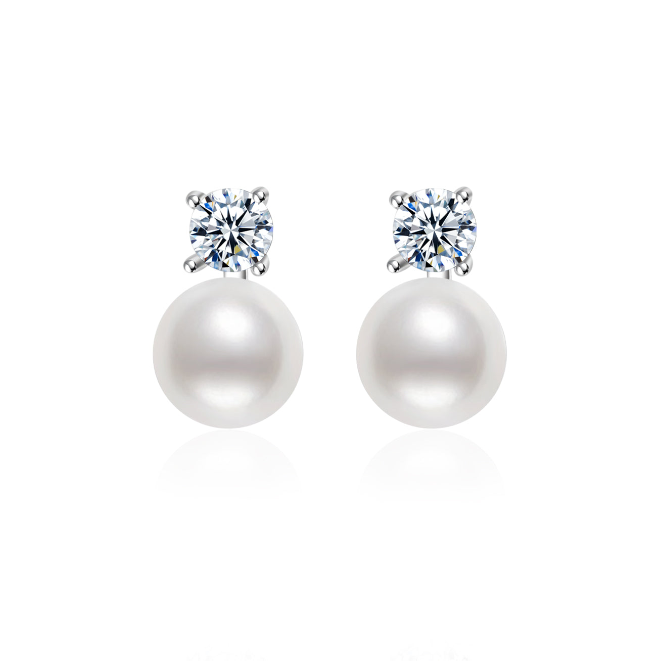 Elegant Freshwater Semi Round Pearl Earrings WE00017 - PEARLY LUSTRE