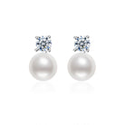 Elegant Freshwater Semi Round Pearl Earrings WE00017 - PEARLY LUSTRE