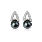 Elegant Tahitian Pearl Earrings WE00039 - PEARLY LUSTRE