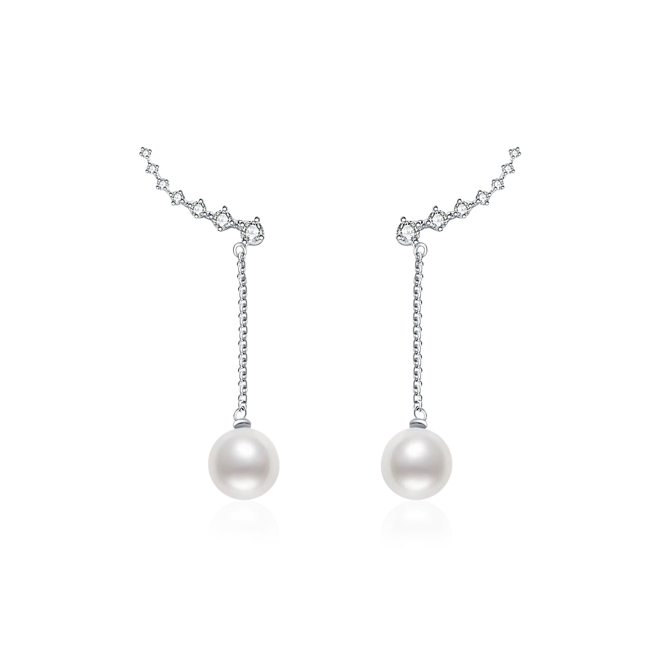 Elegant Freshwater Pearl Earrings WE00048 - PEARLY LUSTRE