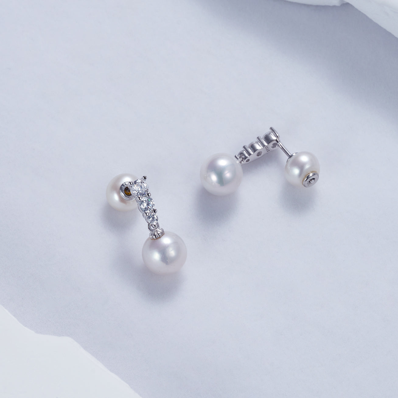 Elegant Freshwater Pearl Earrings WE00051 - PEARLY LUSTRE