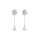 Elegant Freshwater Pearl Earrings WE00080 | GARDENS - PEARLY LUSTRE