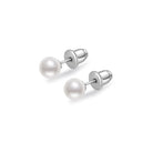 Elegant Freshwater White Round Pearl Stud Earrings WE00127 - PEARLY LUSTRE