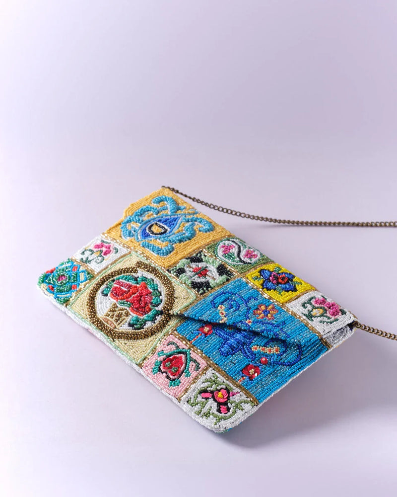 QUINTESSENTIAL | Peranakan Tile Wall Beaded Clutch