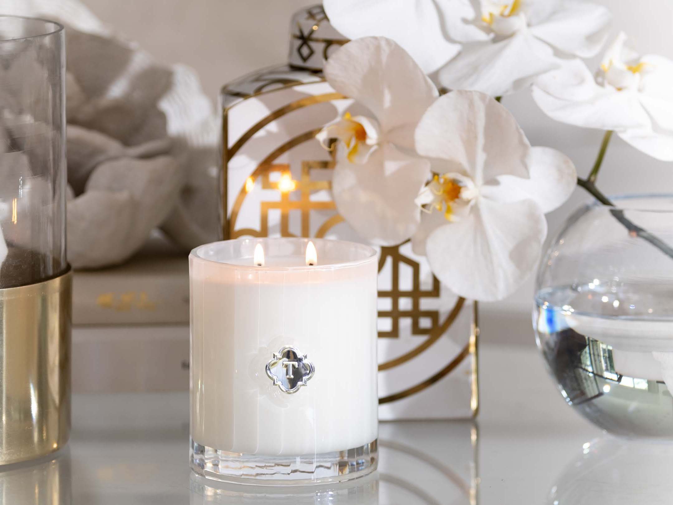 TEMPLE CANDLES | Luxury Fragranced Candle - Peony Petal & Fern