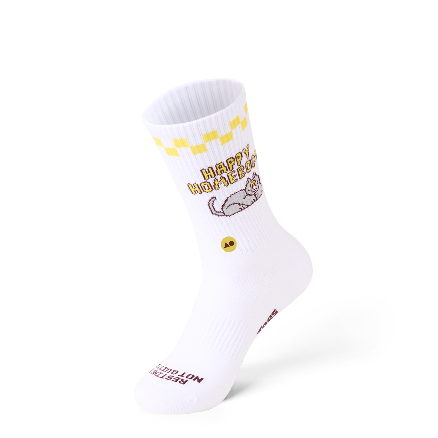 TALKING TOES | Happy Homebody Ribbed Crew Sock