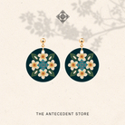 THE ANTECEDENT STORE | White Frangipani Peranakan Earrings