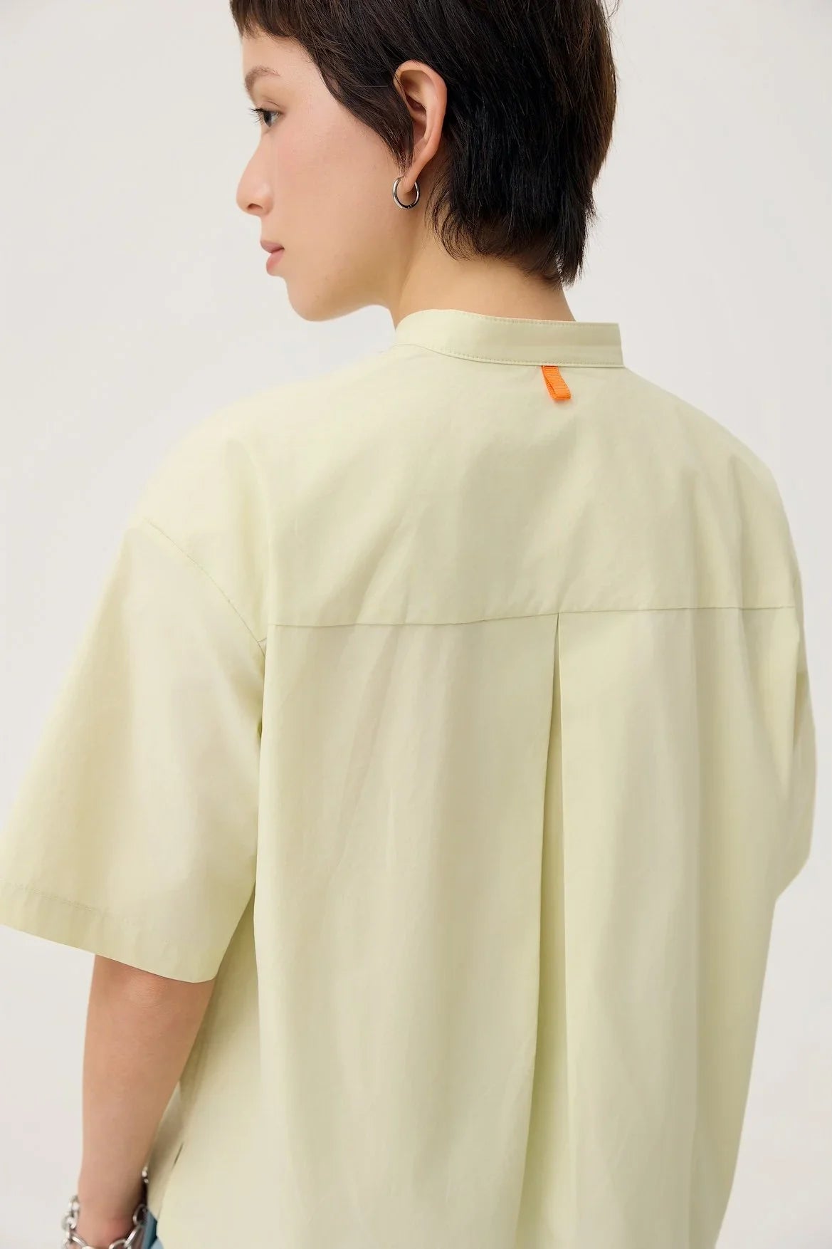 3EIGHTH | UTSURO Crop Shirt in Pandan Green