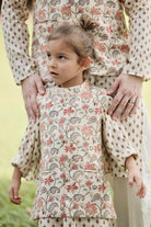 NIMBU | Nia Boys Kurta Pajama Jacket Set In Muslin Cotton