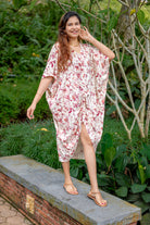 NIMBU | Mira Women's Off White Flowy Shirt Dress in Cotton