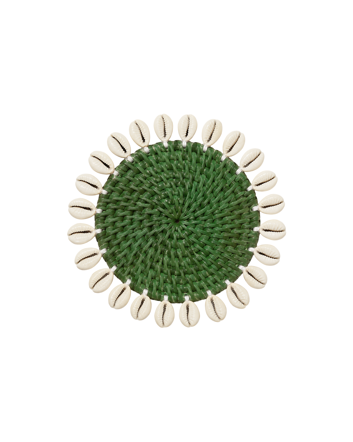 MEJA MAISON DE BALI | The Amour Oil Green Cowrie Coaster