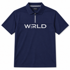 WRLD | LOGOIST ZIP POLO | BLUE